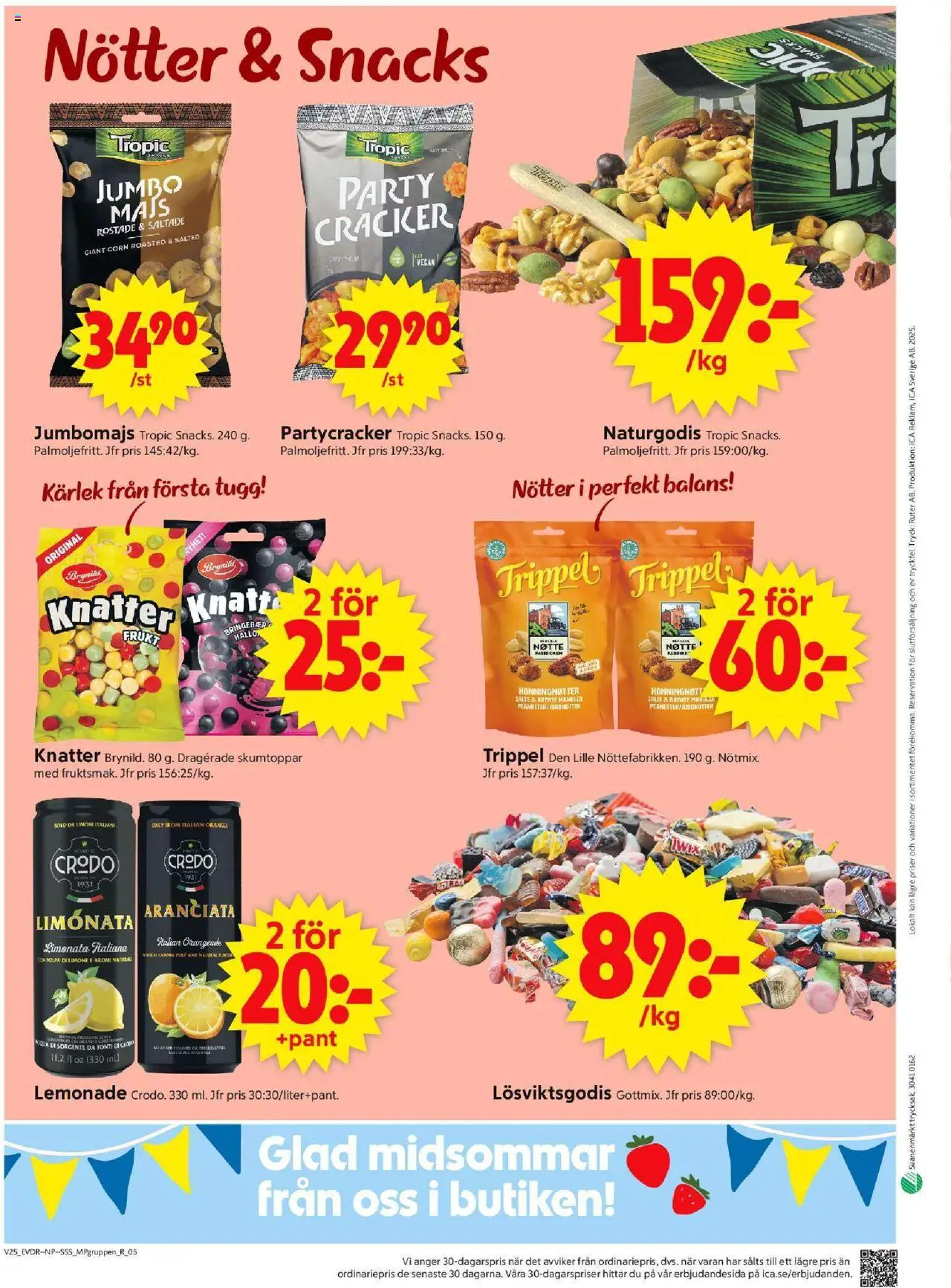 ICA Supermarket reklamblad aktuell från 16.06.2025 | Sida: 18 | Produkter: Nötter, Majs