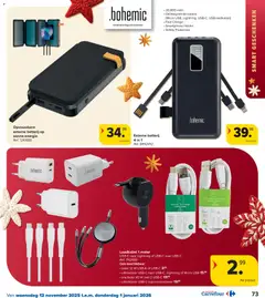 Carrefour - Folder - Voorbeeld van een folder van Carrefour, geldig van 12.11.2025 | Pagina: 73 | Producten: Smartphone, Usb, Batterij, Kabels