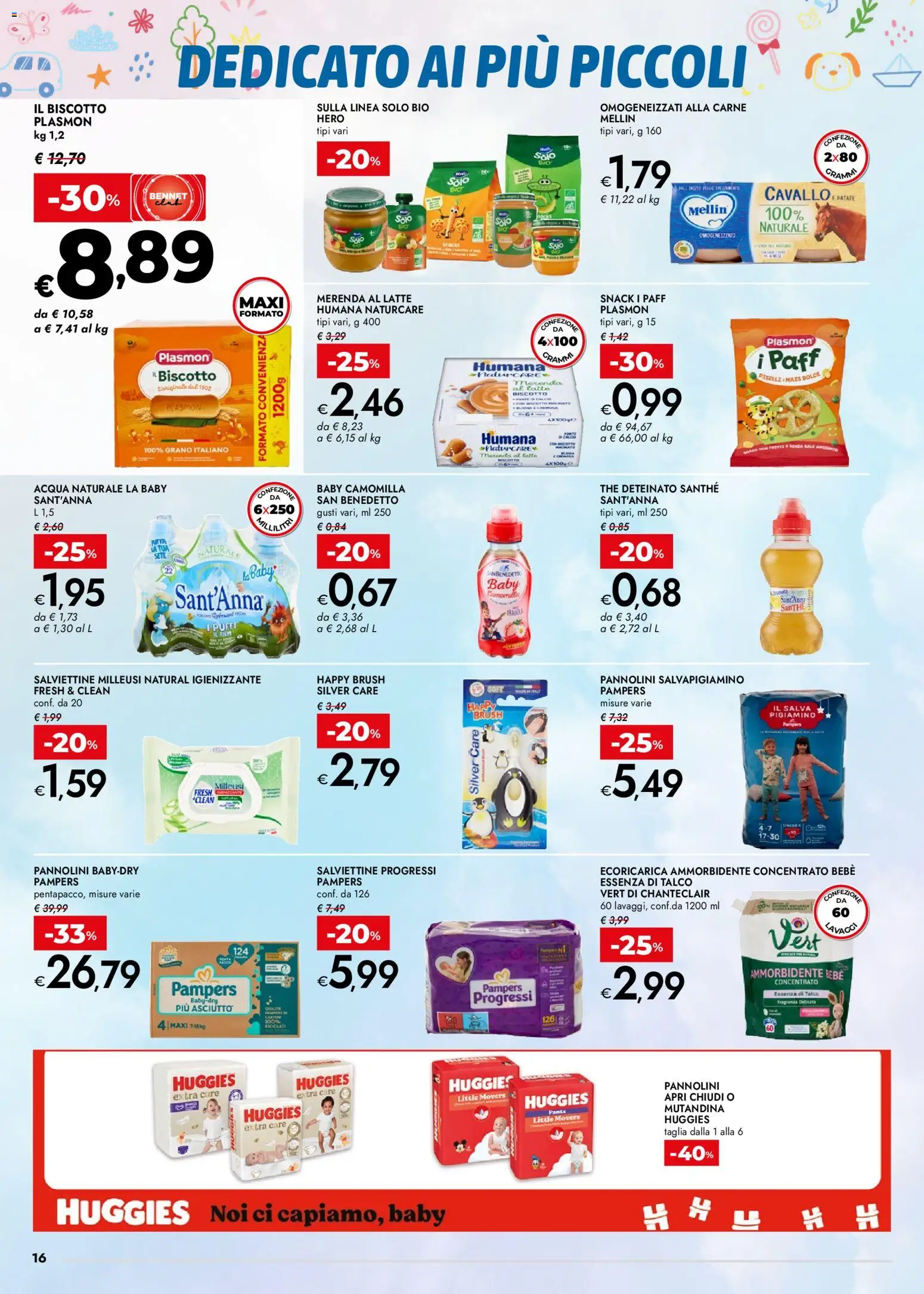 Volantino bennet del 06.11.2025 | Pagina: 16 | Prodotti: Ammorbidente, Acqua, The, Fragranza