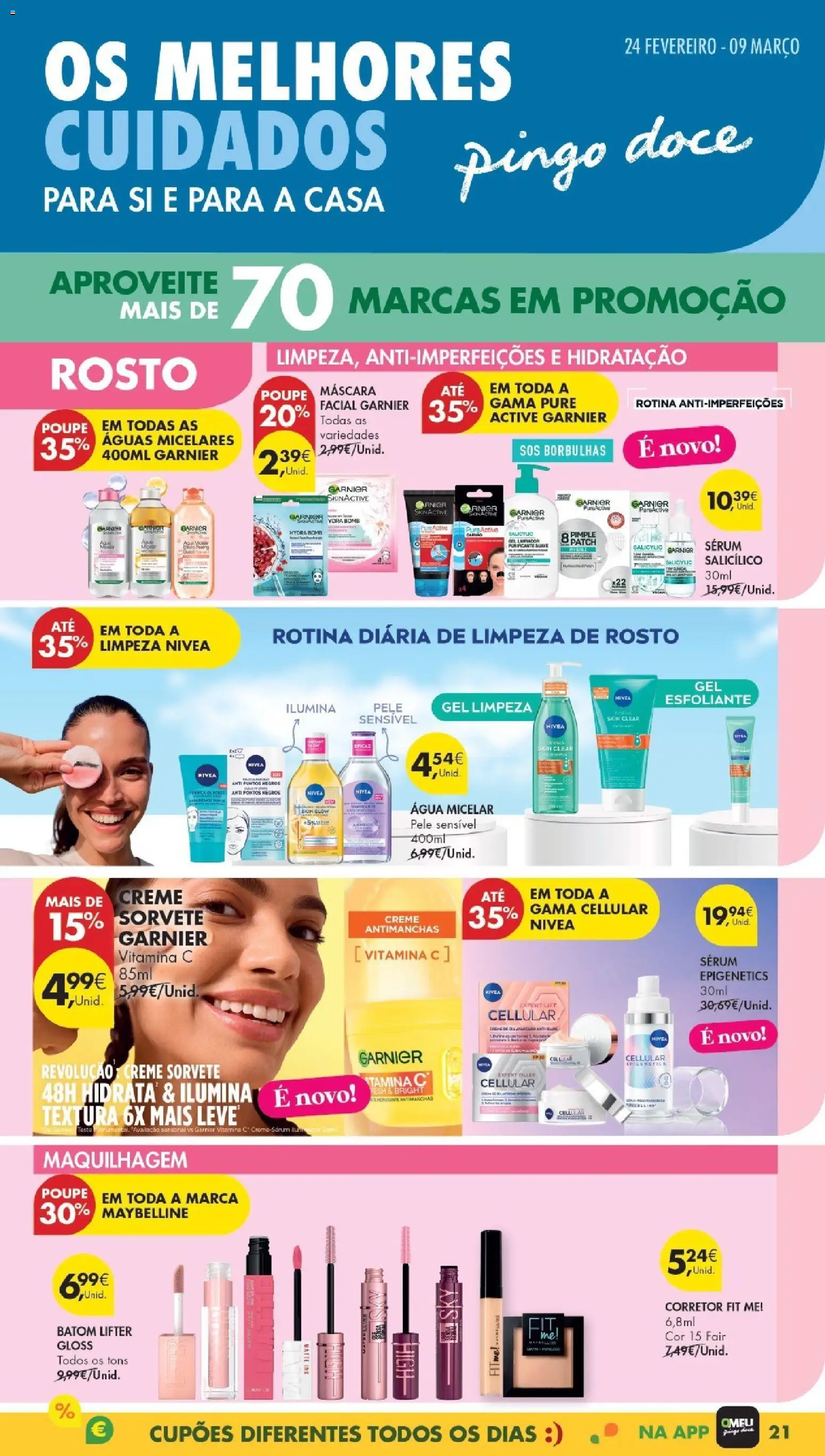 Pingo Doce Poupe Esta Semana Madeira │ válido de 24.02.2026 | Página: 21 | Produtos: Gloss, Máscara facial, Maquilhagem, Corretor
