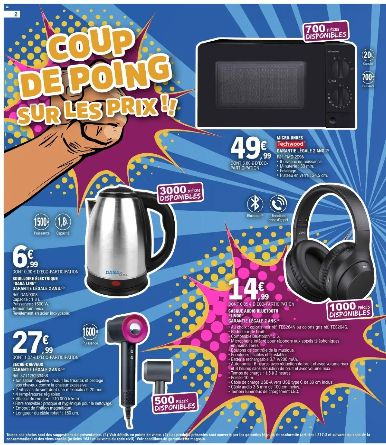  | Page: 2 | Produits: Filtre, Écouteurs, Câble, Plateau