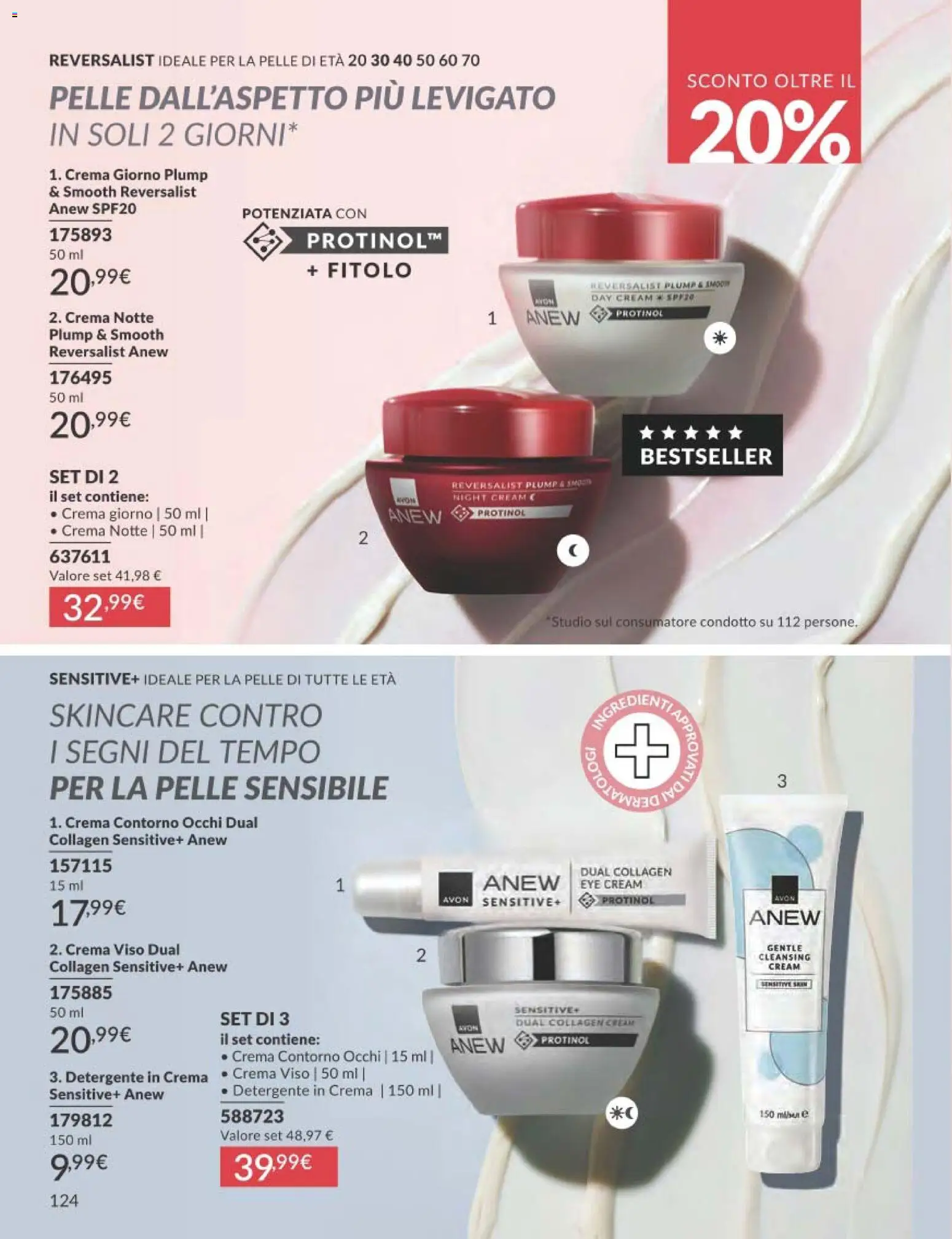 Volantino Avon del 01.03.2026 | Pagina: 124 | Prodotti: Crema, Detergente, Crema viso
