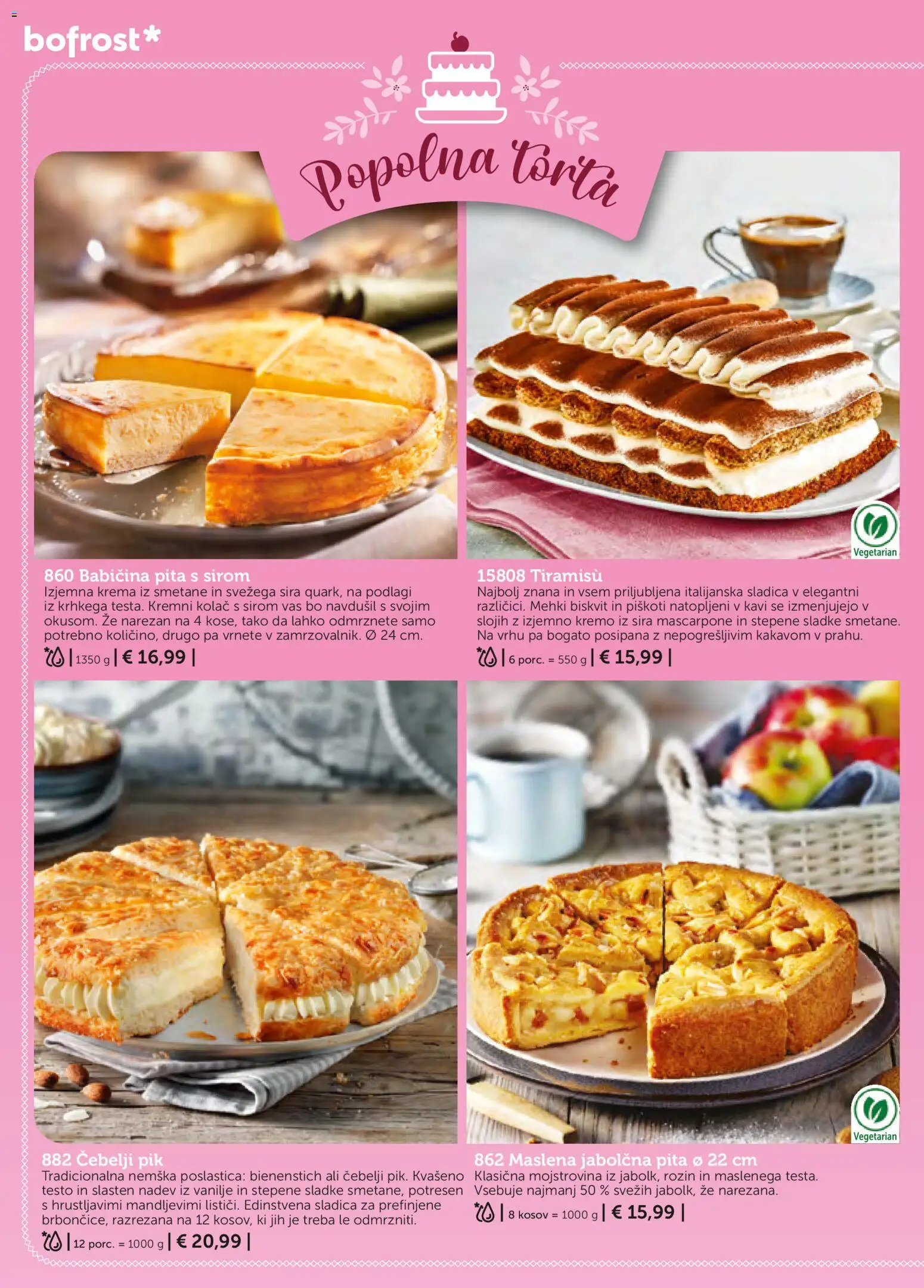 Novi Bofrost katalog ponudbe – veljaven od 01.11.2025 | Stran: 88 | Izdelki: Kolač, Pita, Krema, Piskoti