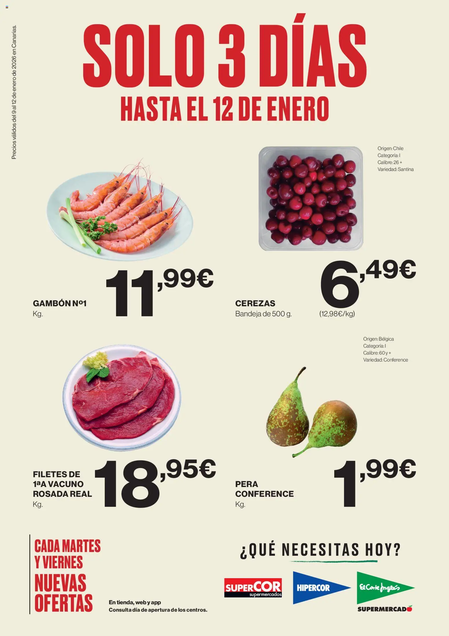 Supercor Canarias │ válido desde el 09.01.2026 | Página: 1 | Productos: Bandeja