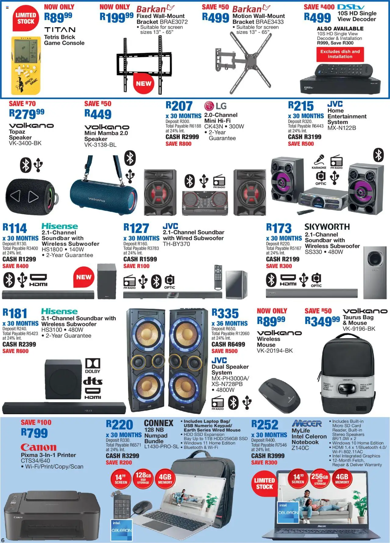 New OK Furniture catalogue – valid from 06.10.2025 | Page: 6 | Products: Printer, USB, Decoder, Soundbar