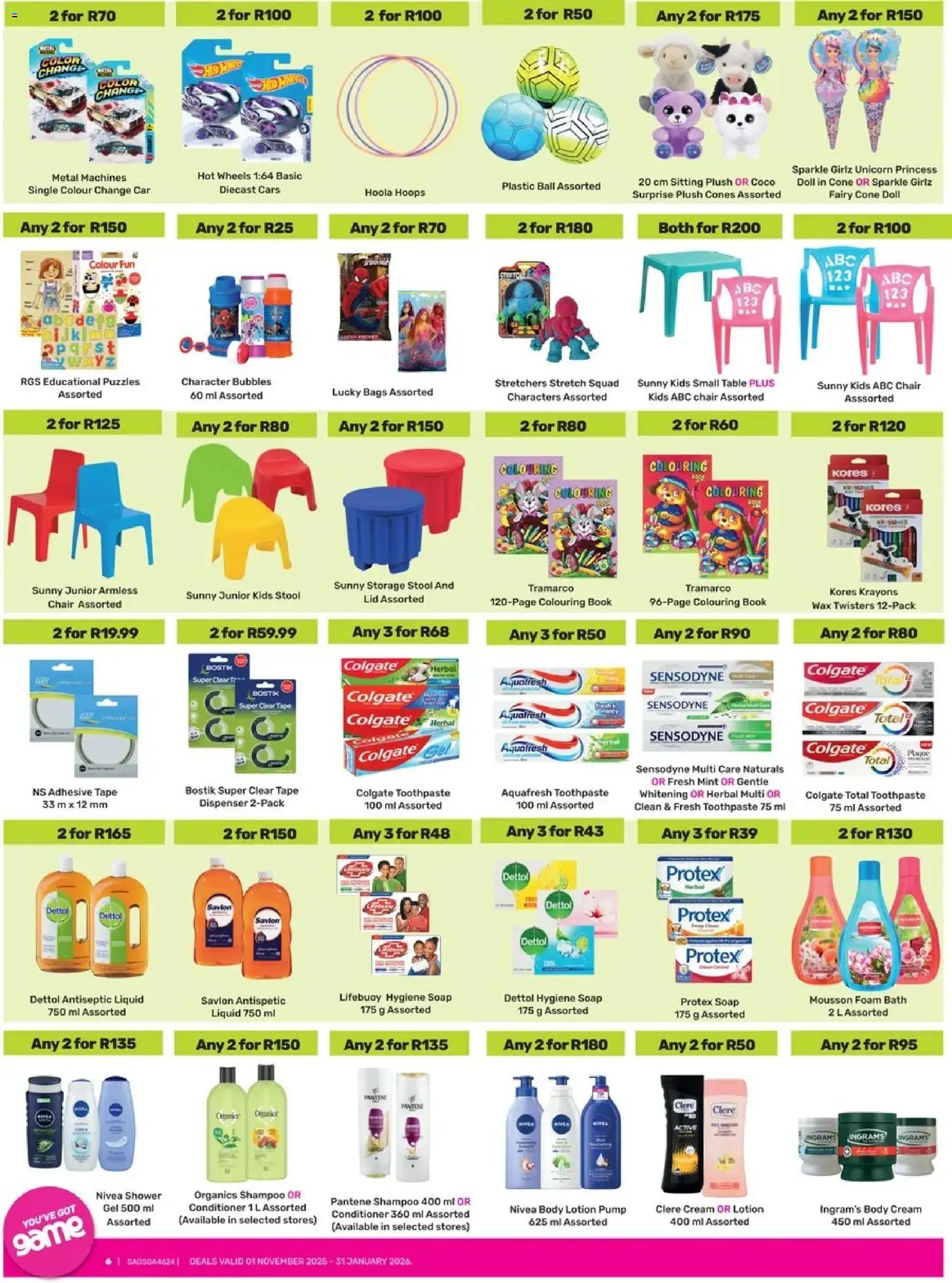 Game - More 4 Less valid from 01.11.2025 | Page: 6 | Products: Conditioner, Cream, Shampoo, Shower