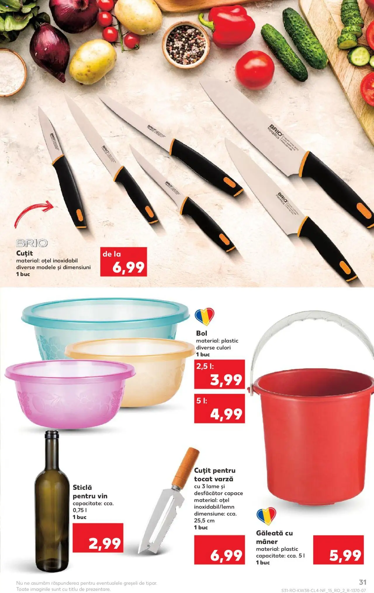 Noul catalog Kaufland – valabil de la 17.09.2025 | Pagină: 31 | Produse: Varză, Bol, Mâner, Cuțit