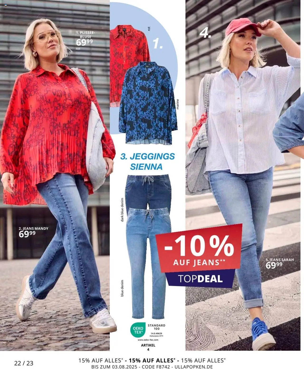 Ulla Popken Prospekt 	 - gültig ab dem 01.08.2025 | Seite: 22 | Produkte: Bluse, Jeans