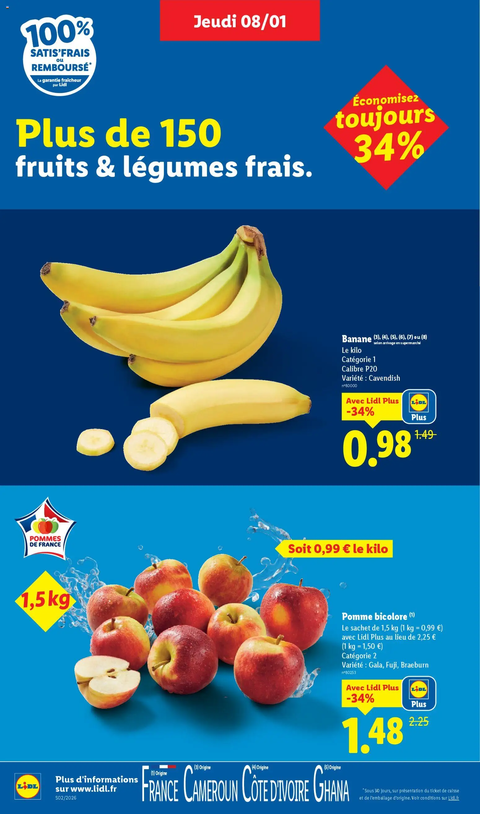 {H1} | Page: 2 | Produits: Pomme bicolore, Pomme, Banane, Pommes
