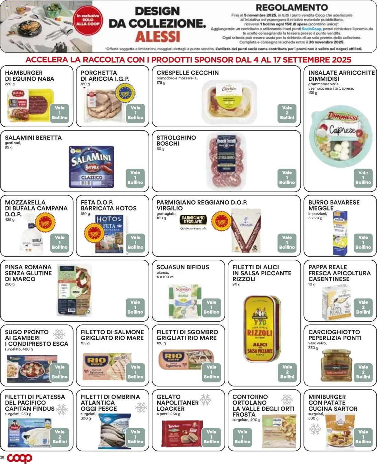 Volantino COOP del 04.09.2025 | Pagina: 28 | Prodotti: Salmone, Gamberi, Patate, Sgombro