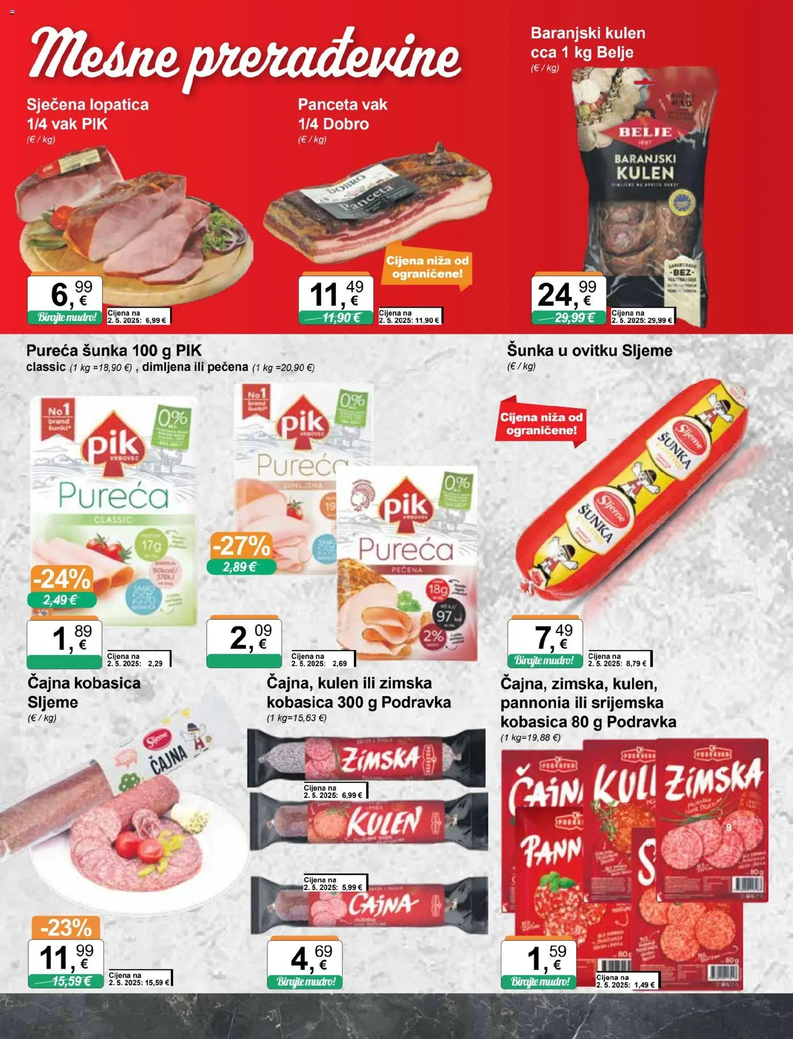 KTC katalog | vrijedi od 05.11.2025 | Stranica: 9 | Proizvodi: Šunka, Kobasica, Kulen, Lopatica