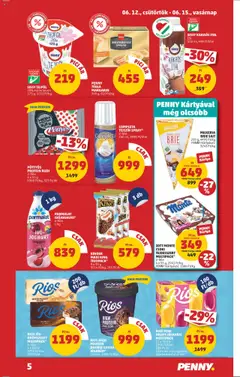 PENNY akciós ujság - amely érvényes a következő dátumtól: 12.06.2025 | Oldal: 5 | Termékek: Margarin, Joghurt, Tejföl, Tejszín