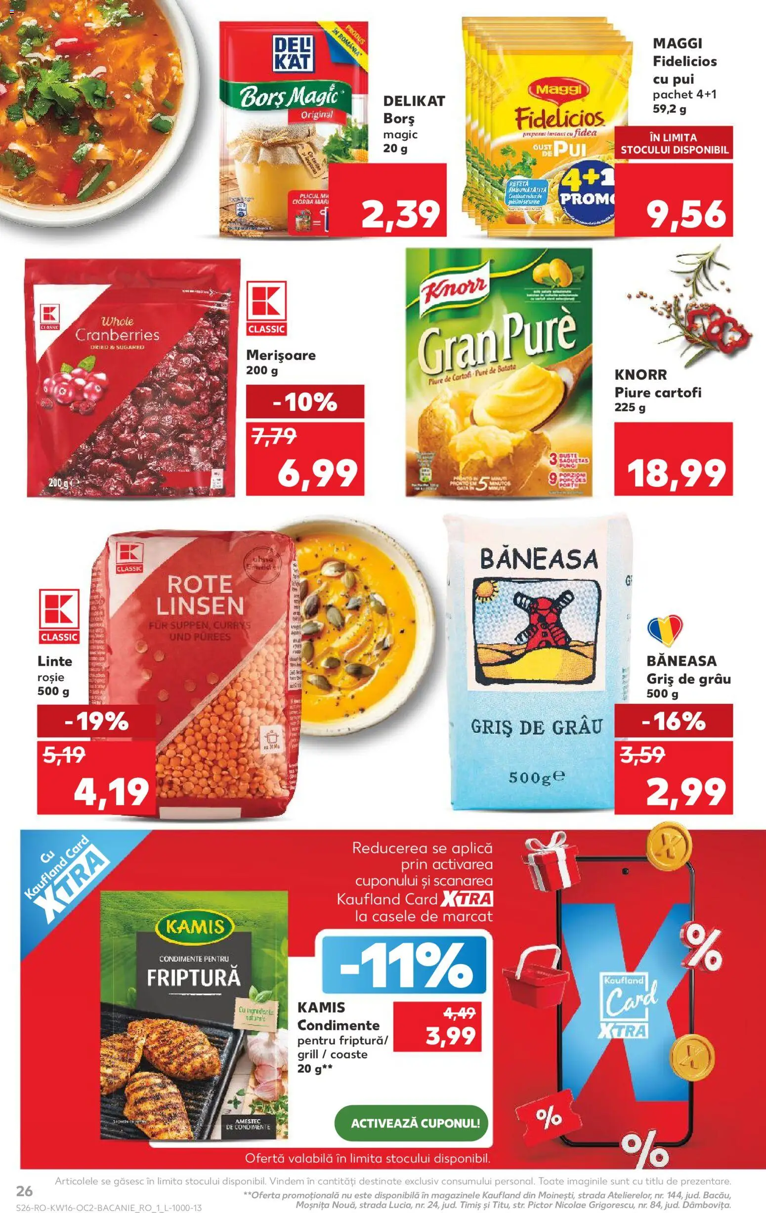 Noul catalog Kaufland – valabil de la 15.04.2026 | Pagină: 26 | Produse: Hacıyatmaz Kedi Oyuncağı, Condimente, Cartofi, Çocuk sutyeni