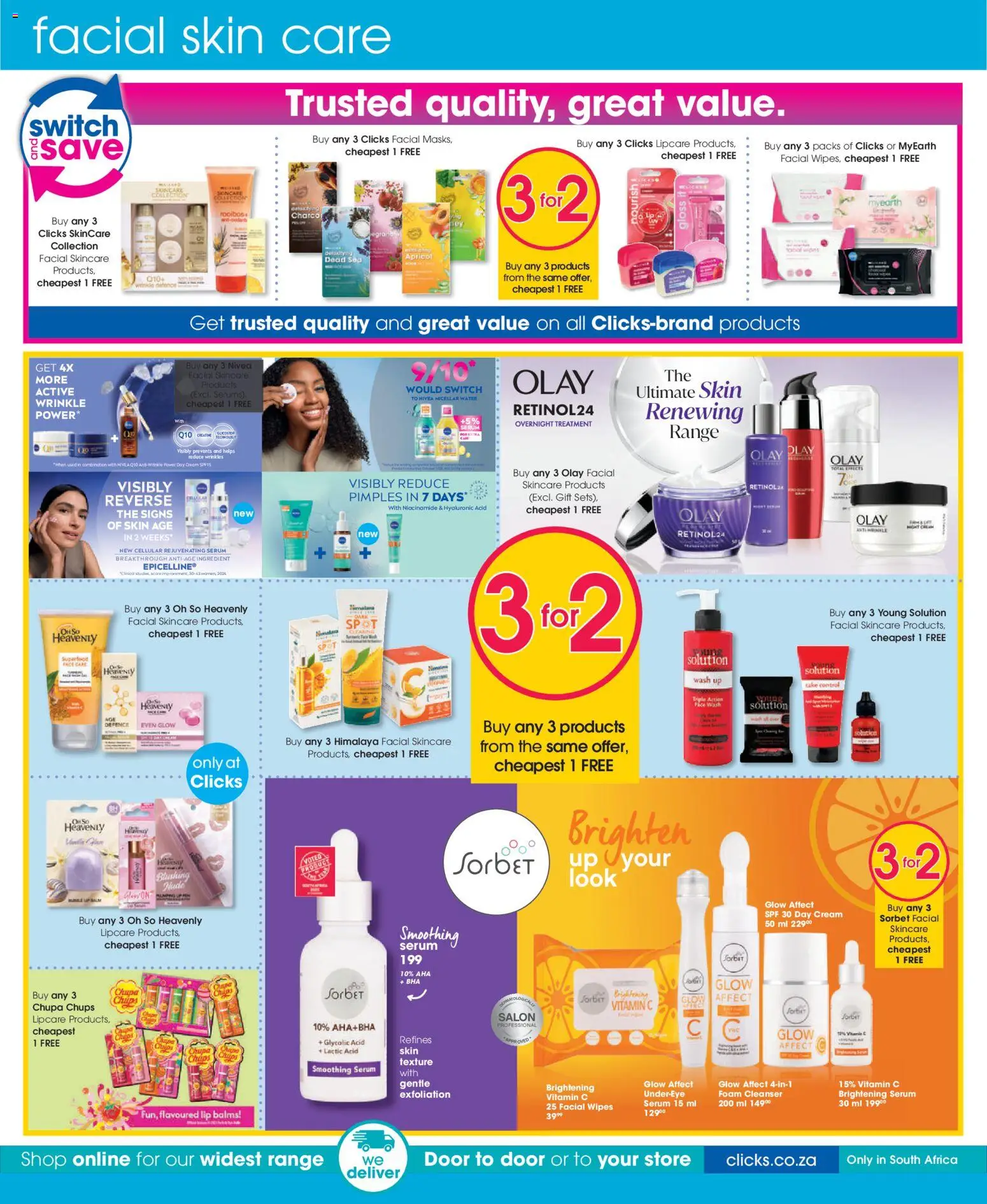 New Clicks catalogue – valid from 25.02.2026 | Page: 18 | Products: Gloss, Micellar water, Water, Foam