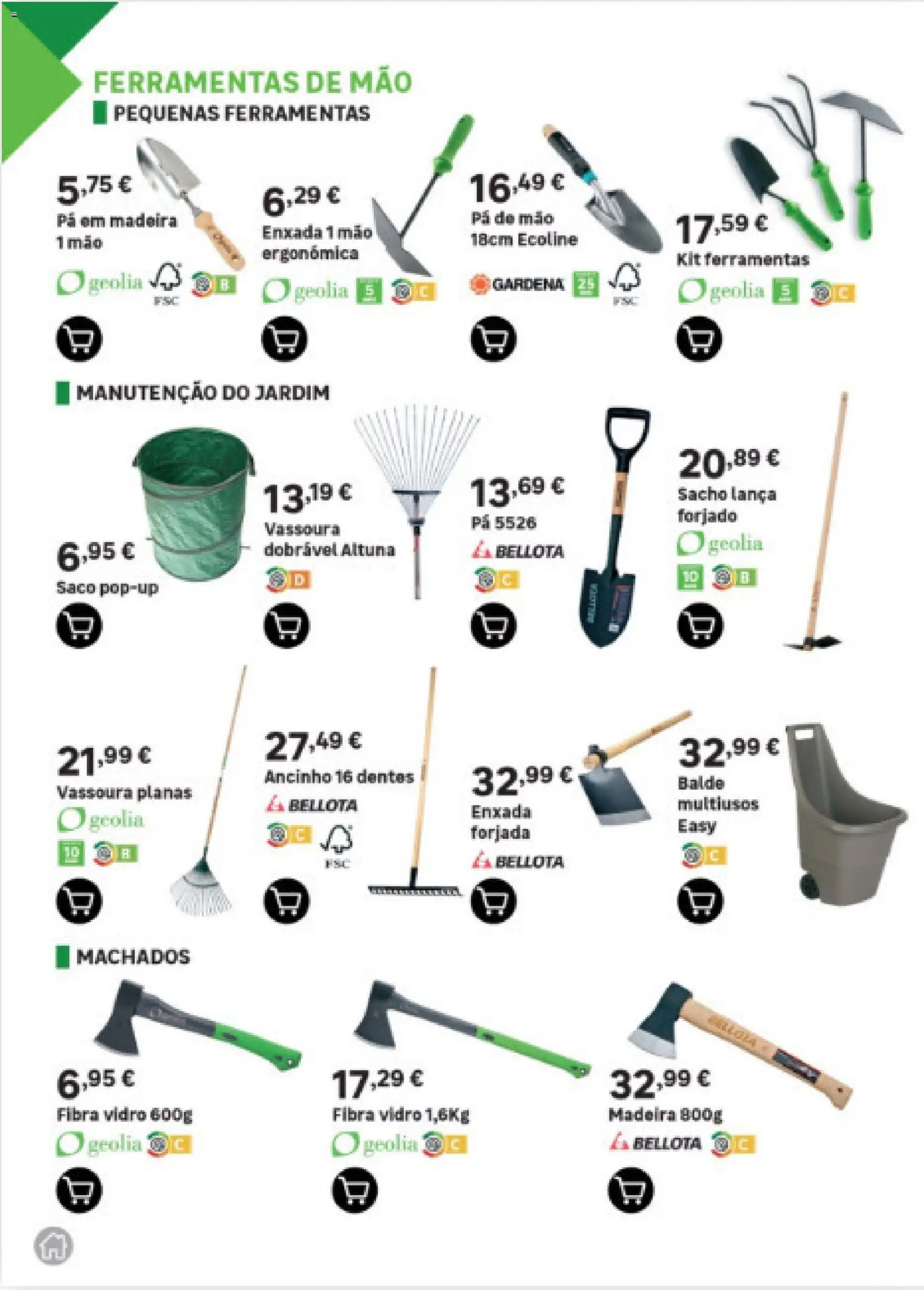 Leroy Merlin Arquipélago dos Açores │ válido de 12.03.2026 | Página: 80 | Produtos: Enxada, Balde, Ferramentas, Pá