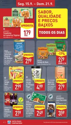Aldi folheto │ válido de 15.09.2025 | Página: 6 | Produtos: Amendoins, Atum, Avelãs, Salada