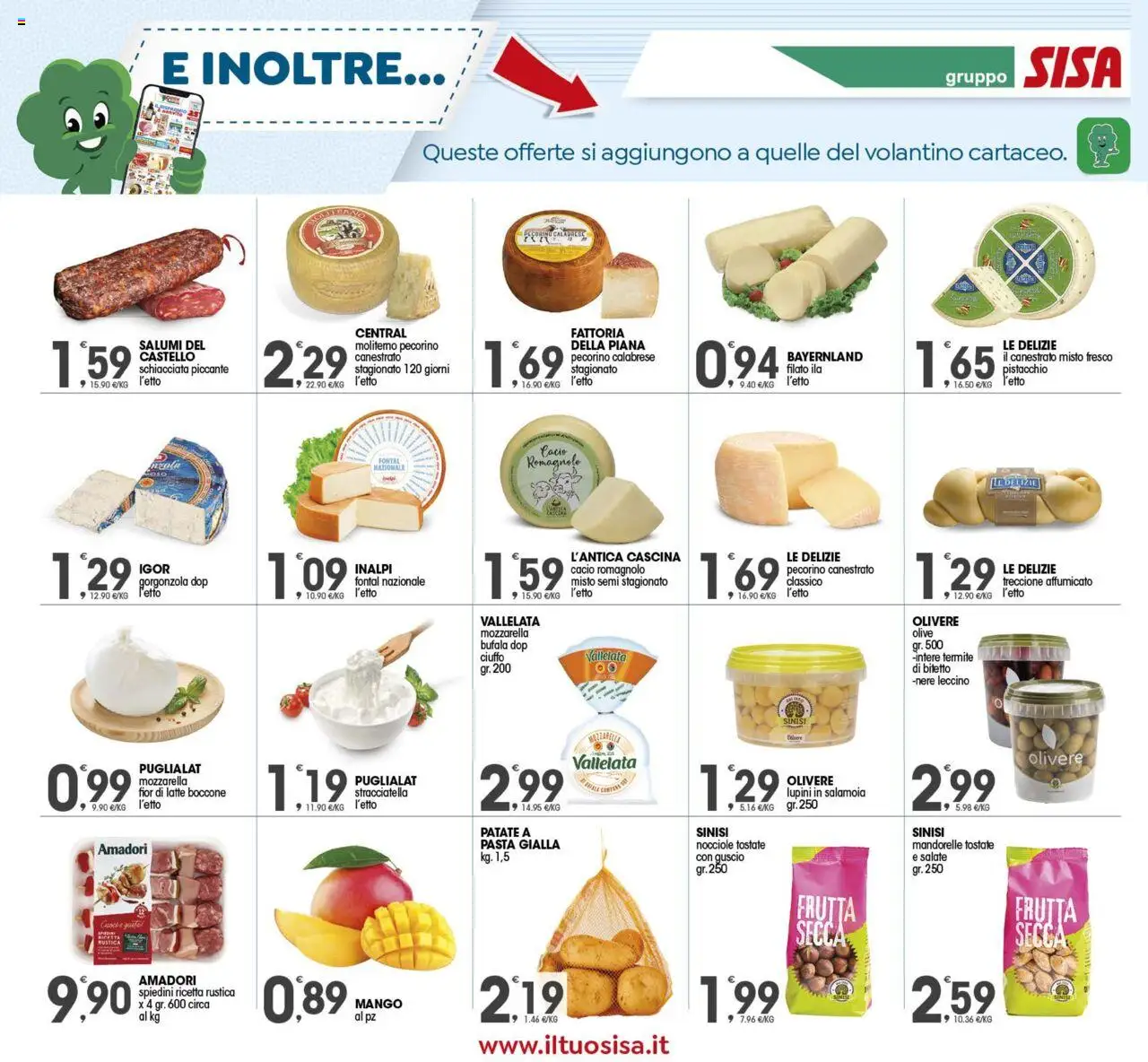 Volantino SISA del 23.09.2025 | Pagina: 10 | Prodotti: Patate, Pasta, Pecorino, Stracciatella