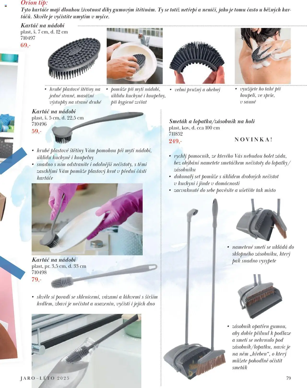Orion katalog - Magazín Jaro/Léto 2025 od 21.03.2025 | Strana: 79 | Produkty: Zásobník, Nádobí, Smeták, Kartáč