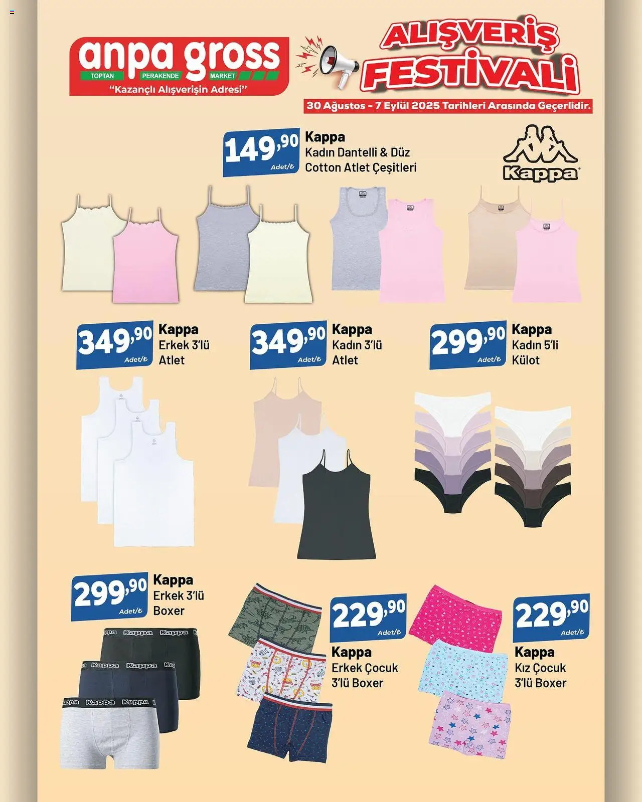 Anpa Gross Katalog - 30.08.2025 tarihinden itibaren geçerlidir | Sayfa: 15 | Ürünler: Atlet, Külot