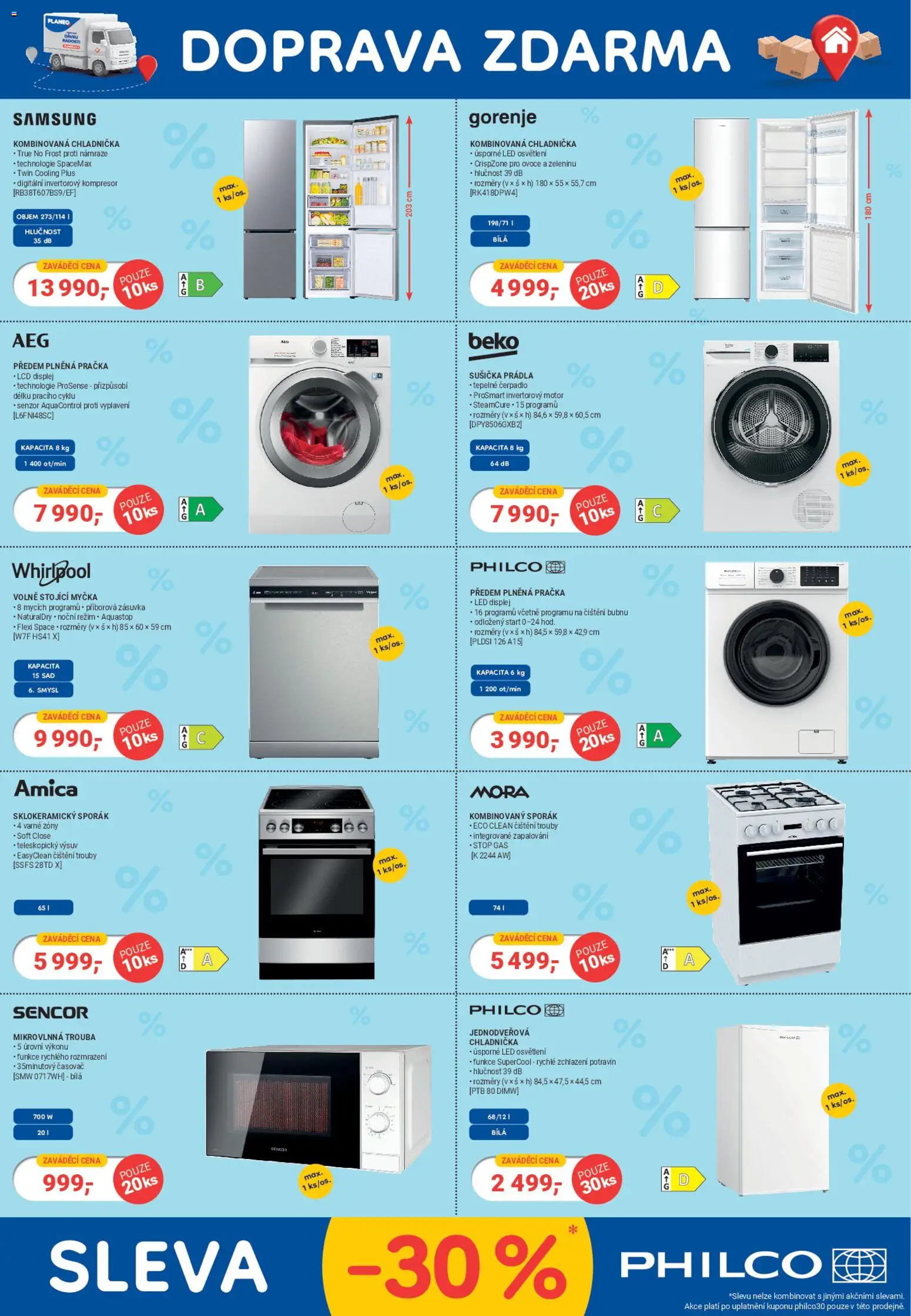 Planeo Elektro leták od 21.01.2026 | Strana: 3 | Produkty: Pračka, Sporák, Čerpadlo, LED