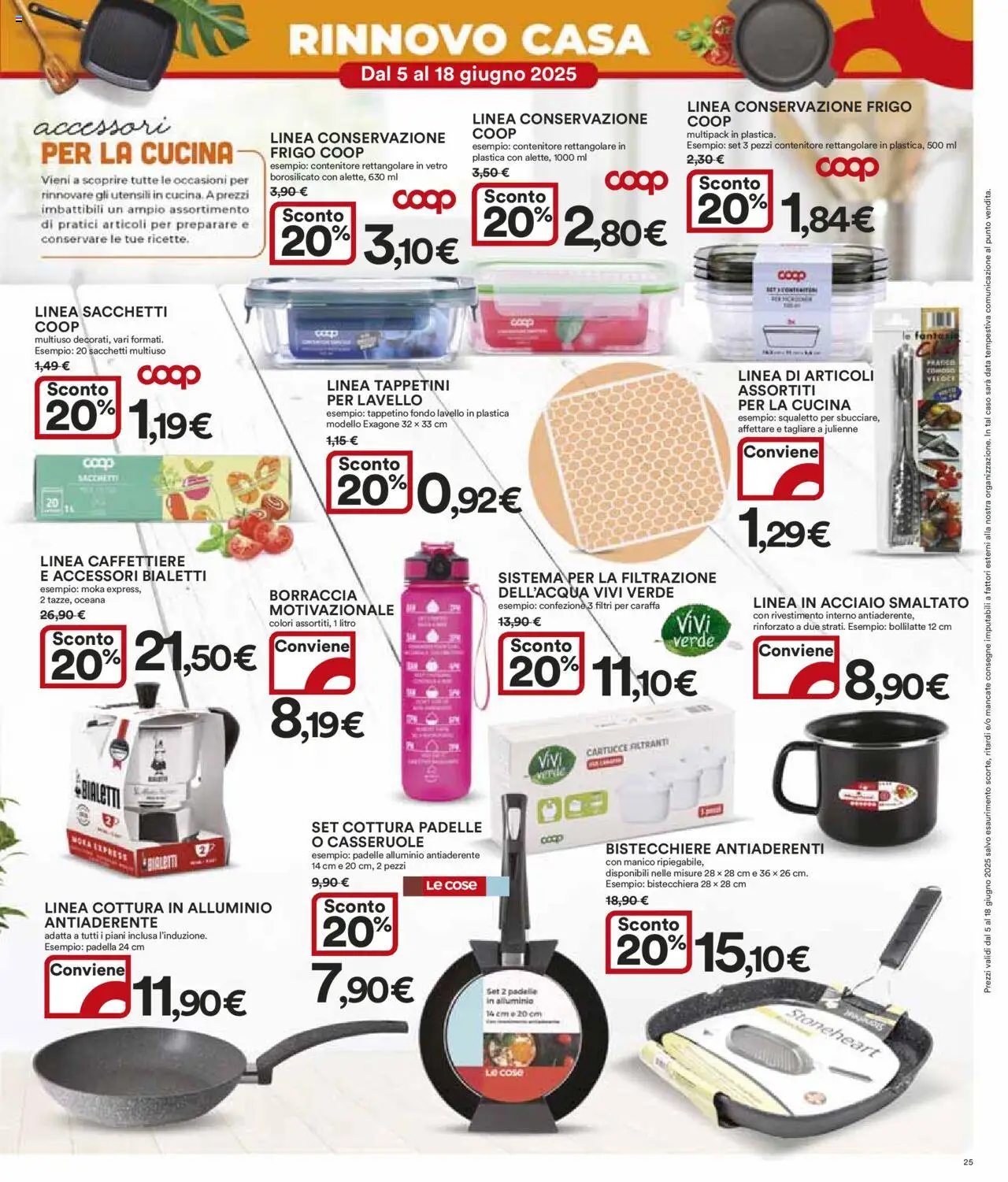 Volantino Ipercoop del 05.06.2025 | Pagina: 25 | Prodotti: Caraffa, Bistecchiera, Padella, Alluminio