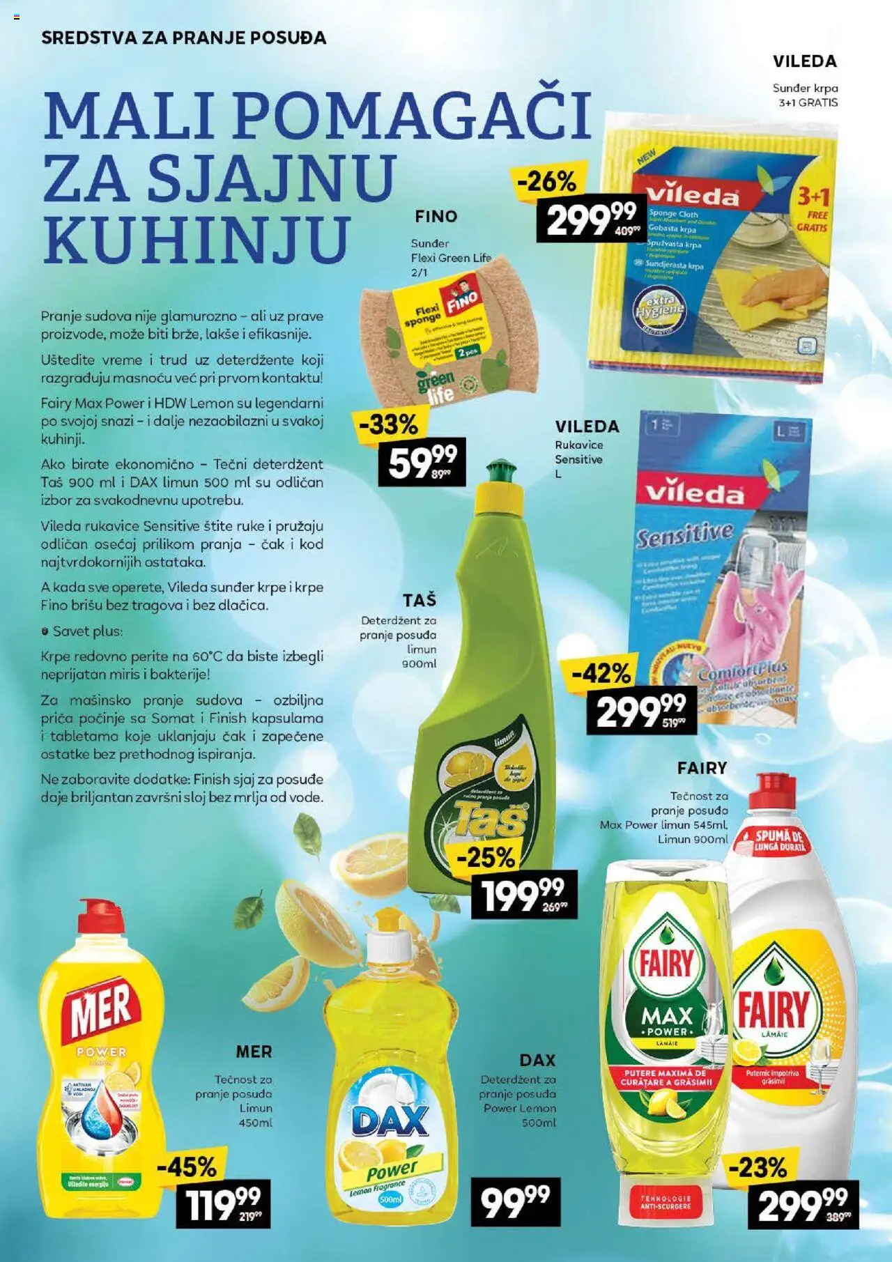 Idea katalog - važi od 10.07.2025 | Strana: 8 | Proizvode: Deterdžent, Tečni deterdžent, Rukavice, Finish
