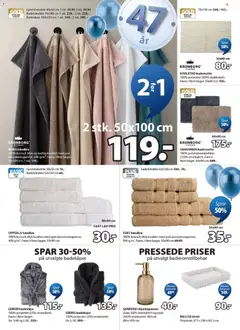 Forhåndsvisning av JYSK kundeavis gyldig fra 30.03.2026 | Side: 15 | Produkter: Badekåpe, Суміш дитяча, Glass, Badematte