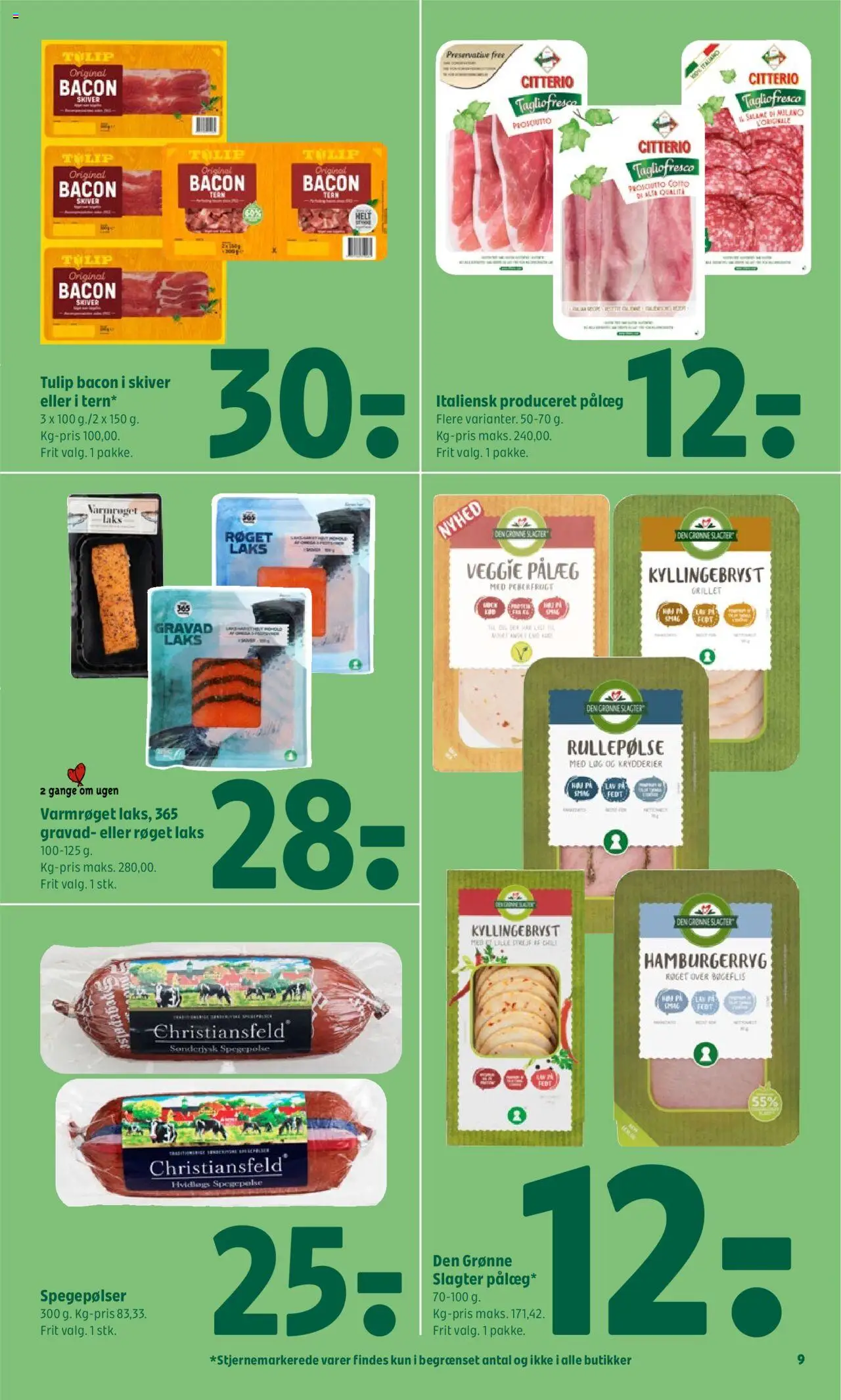 Coop 365 Tilbudsavis gyldig fra 26.06.2025 | Side: 9 | Produkter: Rullepølse, Bacon, Hamburgerryg, Peberfrugt