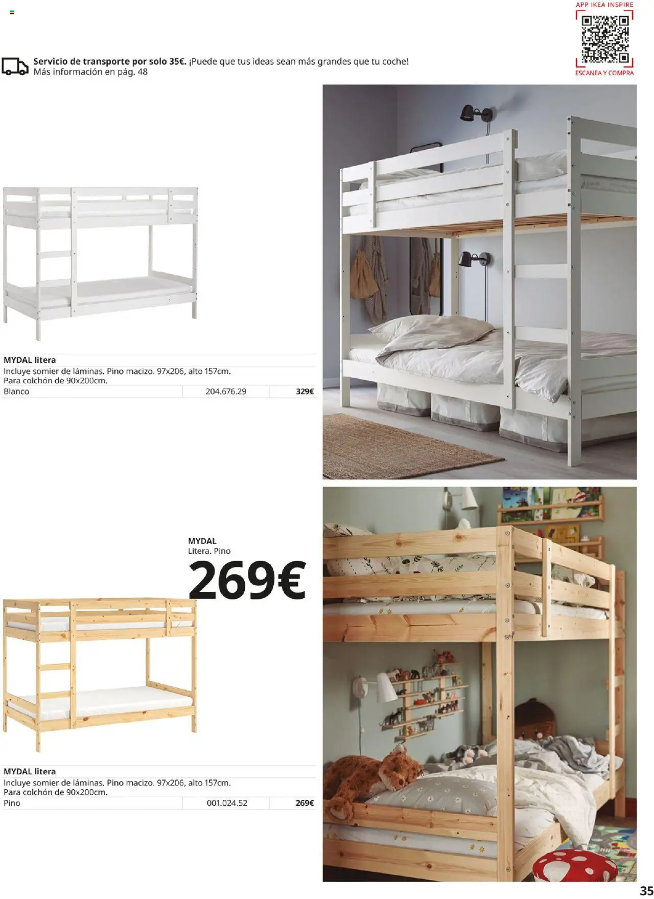 Catálogo IKEA Muebles para el dormitorio │ válido desde el 01.09.2025 | Página: 35 | Productos: Somier, Colchon