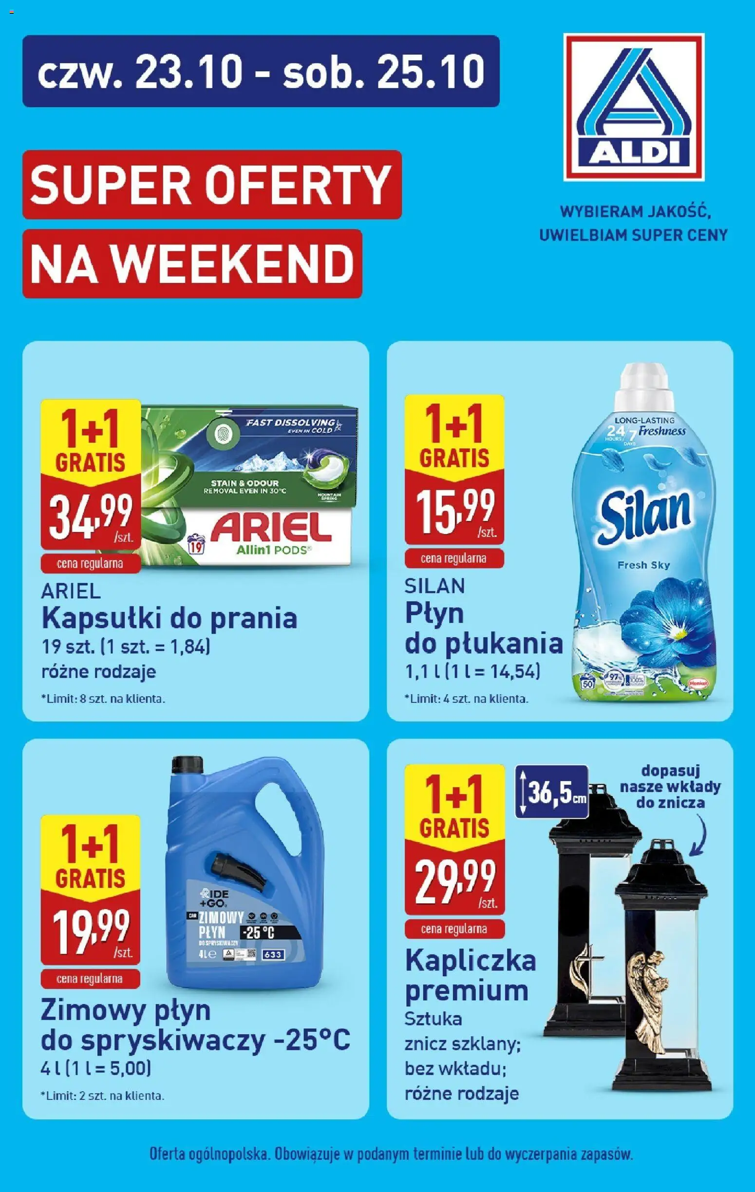 Aldi Gazetka - Super oferty od 23.10.2025 | Strona: 2 | Produkty: Ariel, Kapsułki do prania