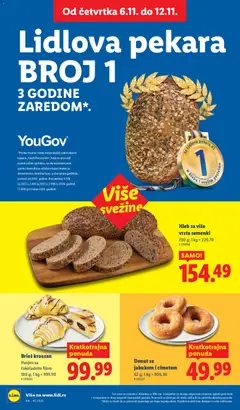 Brioš kroasan, Punjen sa čokoladnim filom, 100 g - pregled Lidl kataloga - važi od 06.11.2025 | Strana: 8