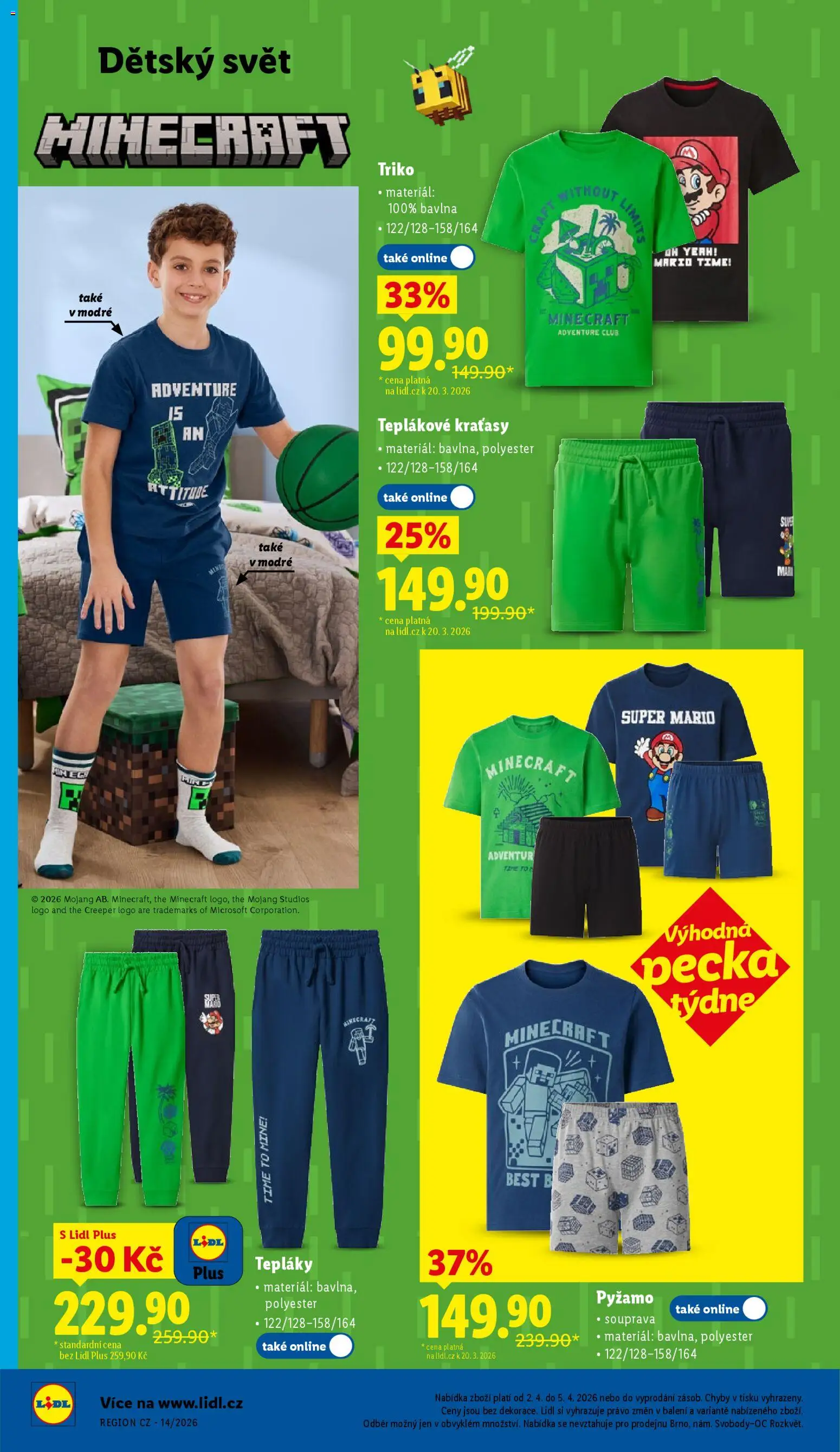 Lidl leták - Spotřební zboží od 30.03.2026 | Strana: 18 | Produkty: Kraťasy, Pyžamo, Tepláky