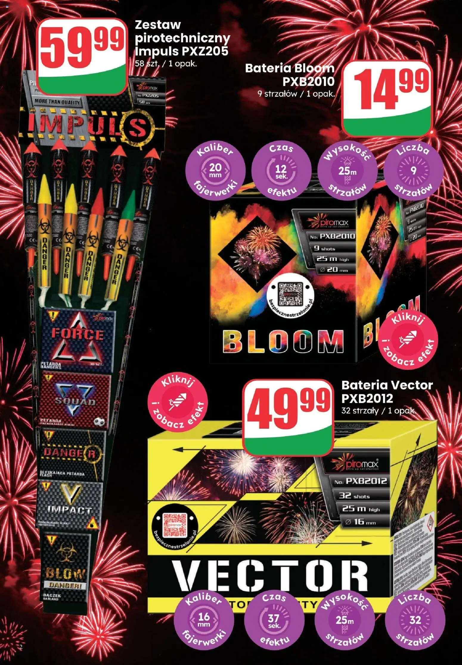 Dino Gazetka - Fajerwerki od 14.12.2025 | Strona: 2 | Produkty: Fajerwerki, Bateria