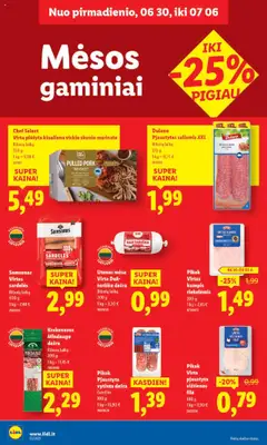 LIDL leidinys│galioja nuo 30.06.2025 | Puslapis: 28 | Prekių: Sardelės, Vištienos, Saliamis, Kiauliena