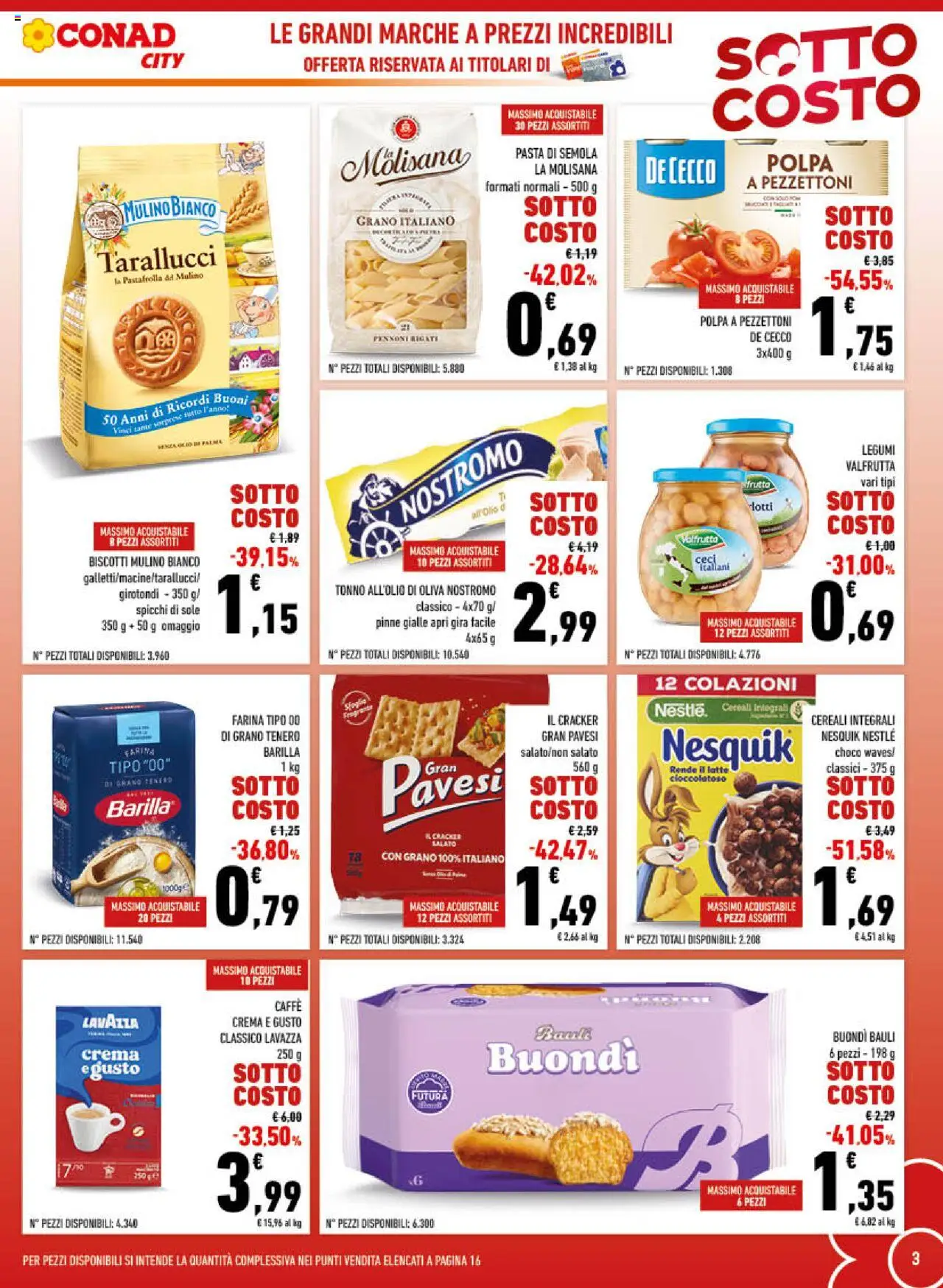Volantino Conad del 09.10.2025 | Pagina: 3 | Prodotti: Olio, Olive, Pasta, Tonno