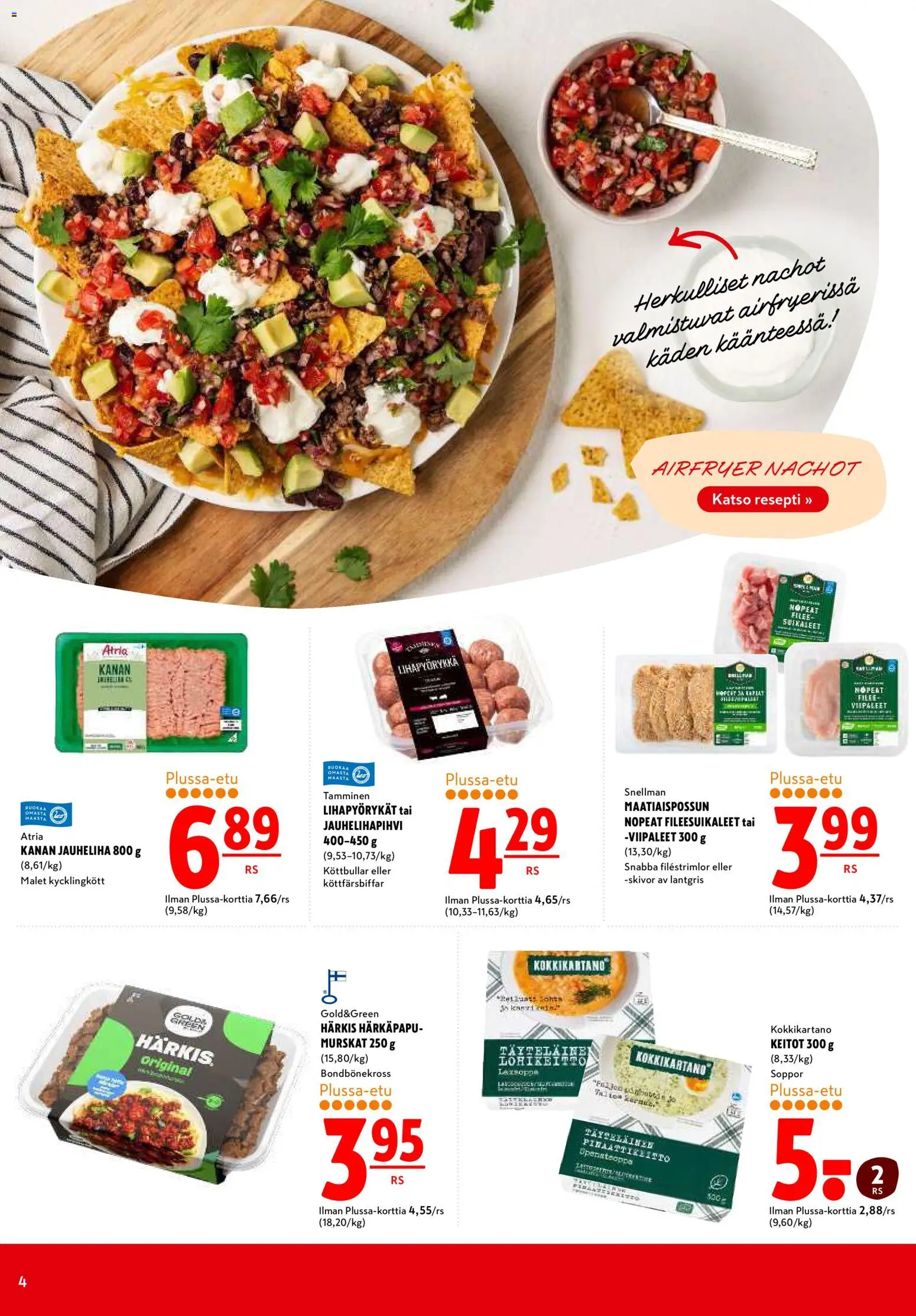 K-Citymarket tarjoukset – voimassa 26.01.2026 alkaen | Sivu: 4 | Tuotteet: Jauheliha, Härkäpapu