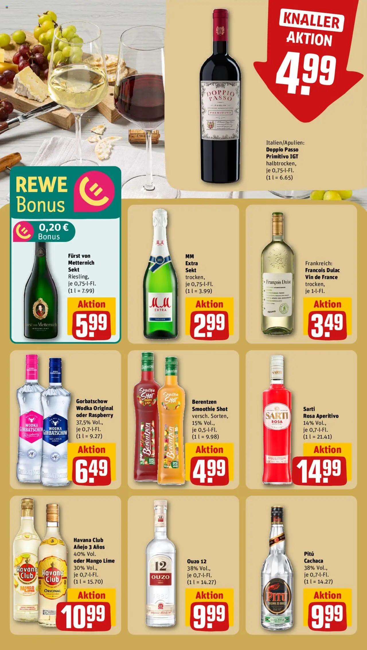Rewe ihr Kaufpark Prospekt 	 - gültig ab dem 25.08.2025 | Seite: 21 | Produkte: Havana club, Ouzo 12, Sekt, Berentzen