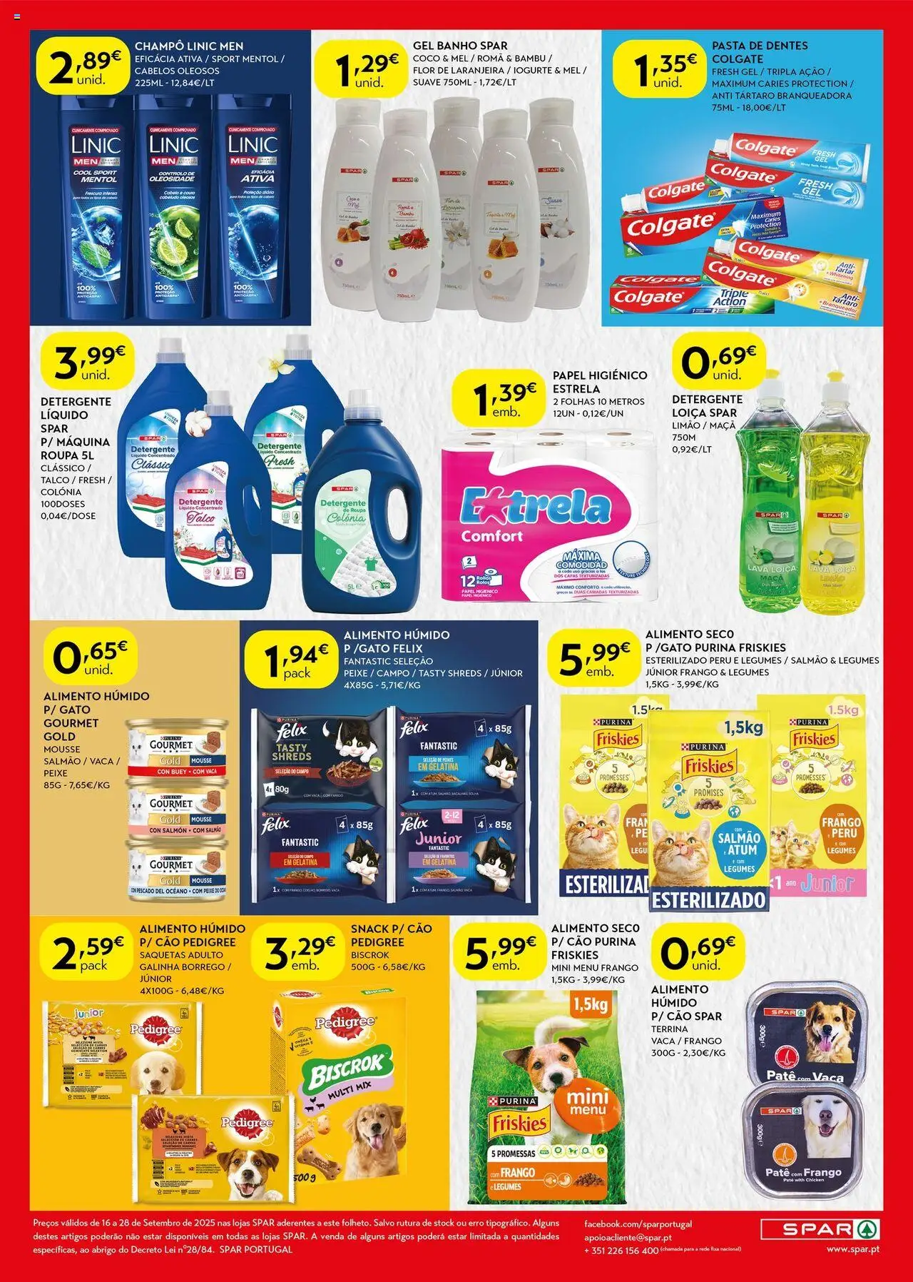 Spar folheto │ válido de 16.09.2025 | Página: 8 | Produtos: Atum, Lava loiça, Iogurte, Banho