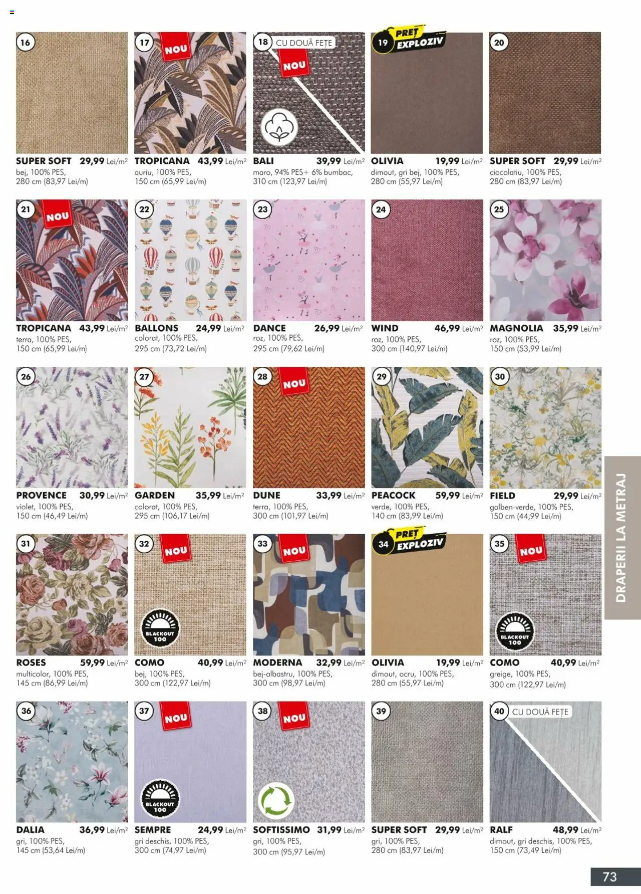 Noul catalog Diego – valabil de la 01.04.2024 | Pagină: 73 | Produse: Draperii