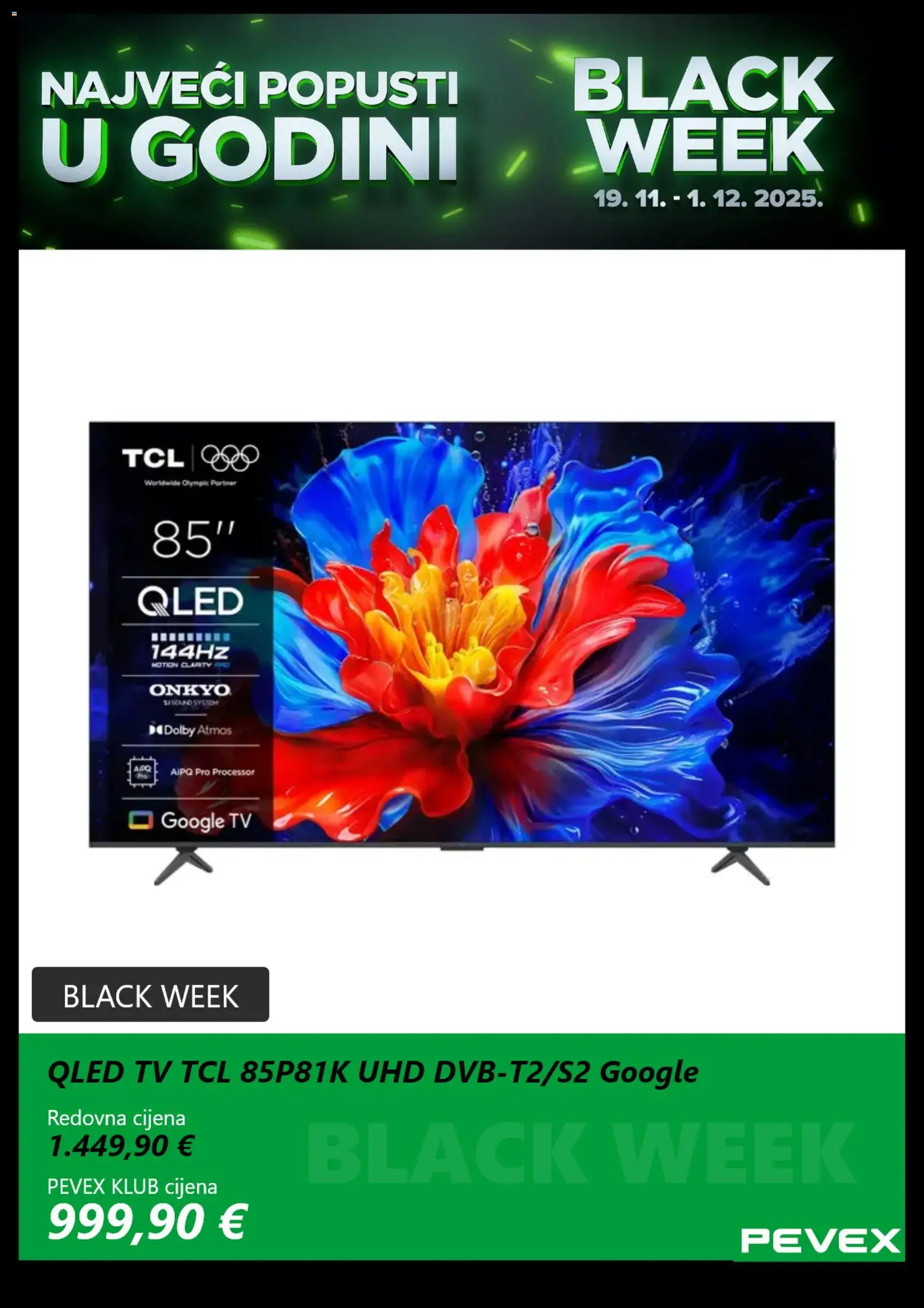 Pevex katalog | vrijedi od 19.11.2025 | Stranica: 3 | Proizvodi: Tv