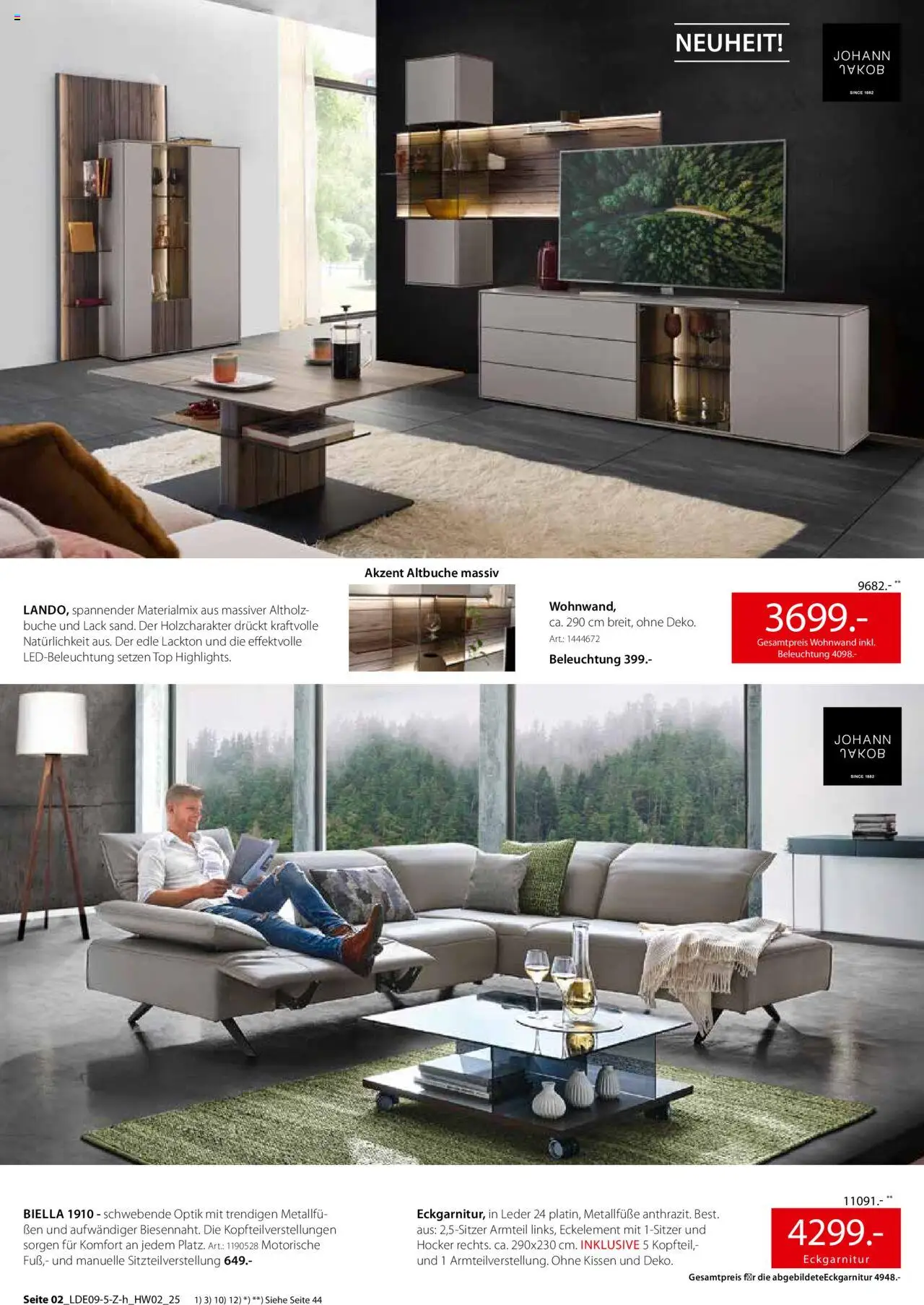 Zurbrüggen Hochwert – gültig ab 08.09.2025 | Seite: 2 | Produkte: Top, Hocker, Wohnwand, Kissen