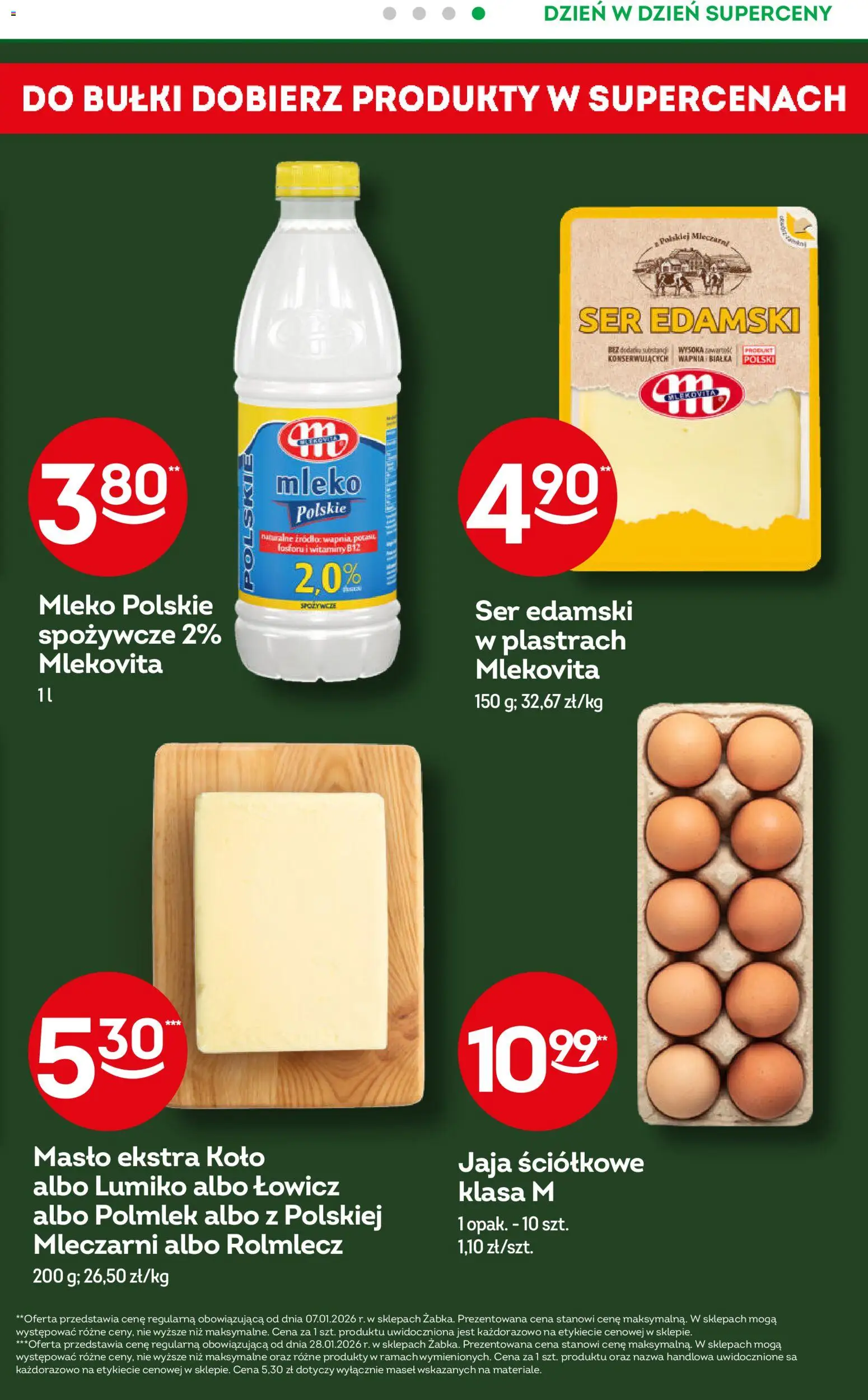 Żabka Gazetka od 28.01.2026 | Strona: 5 | Produkty: Masło, Ser, Ser edamski, Jaja