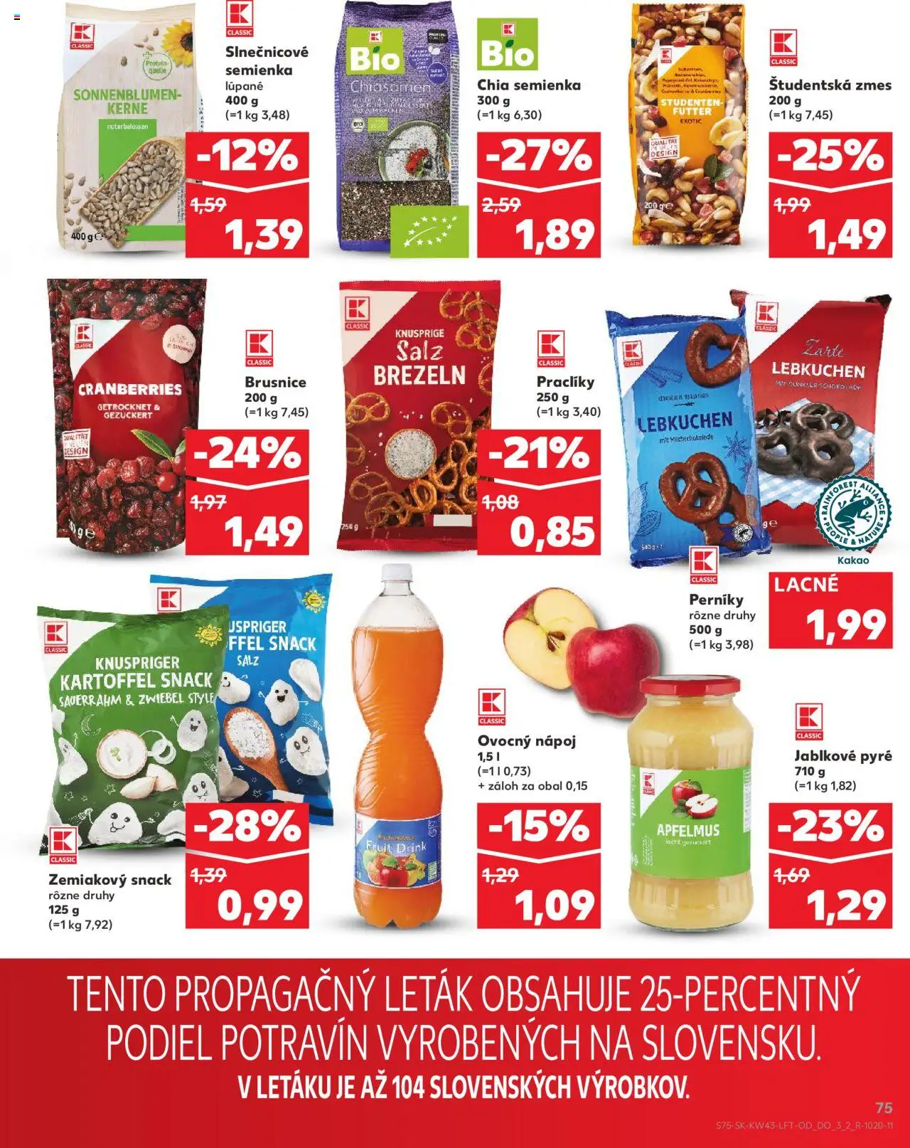 Nové Kaufland akcie – leták je platný od 23.10.2025 | Strana: 75 | Produkty: Apple, Kakao