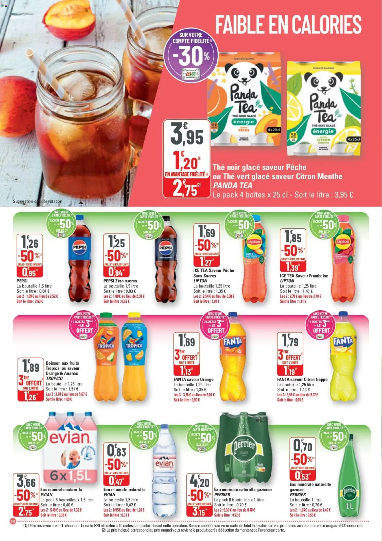 {H1} | Page: 14 | Produits: Eau minérale, Menthe, Eau minerale naturelle Evian, Ananas