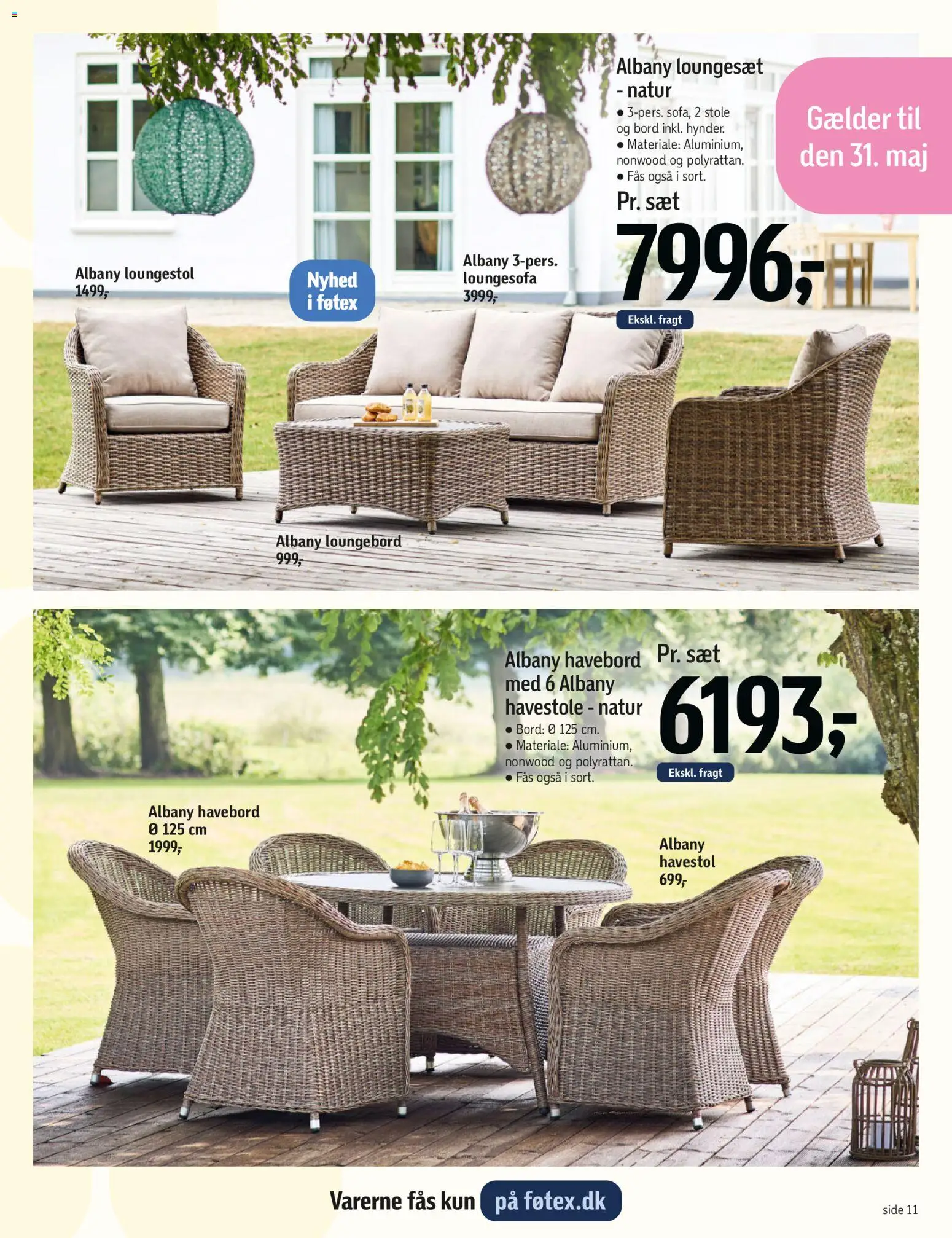 Føtex tilbudsavis – gyldig fra 13.03.2026 | Side: 11 | Produkter: Bord, Havestole, Loungesæt