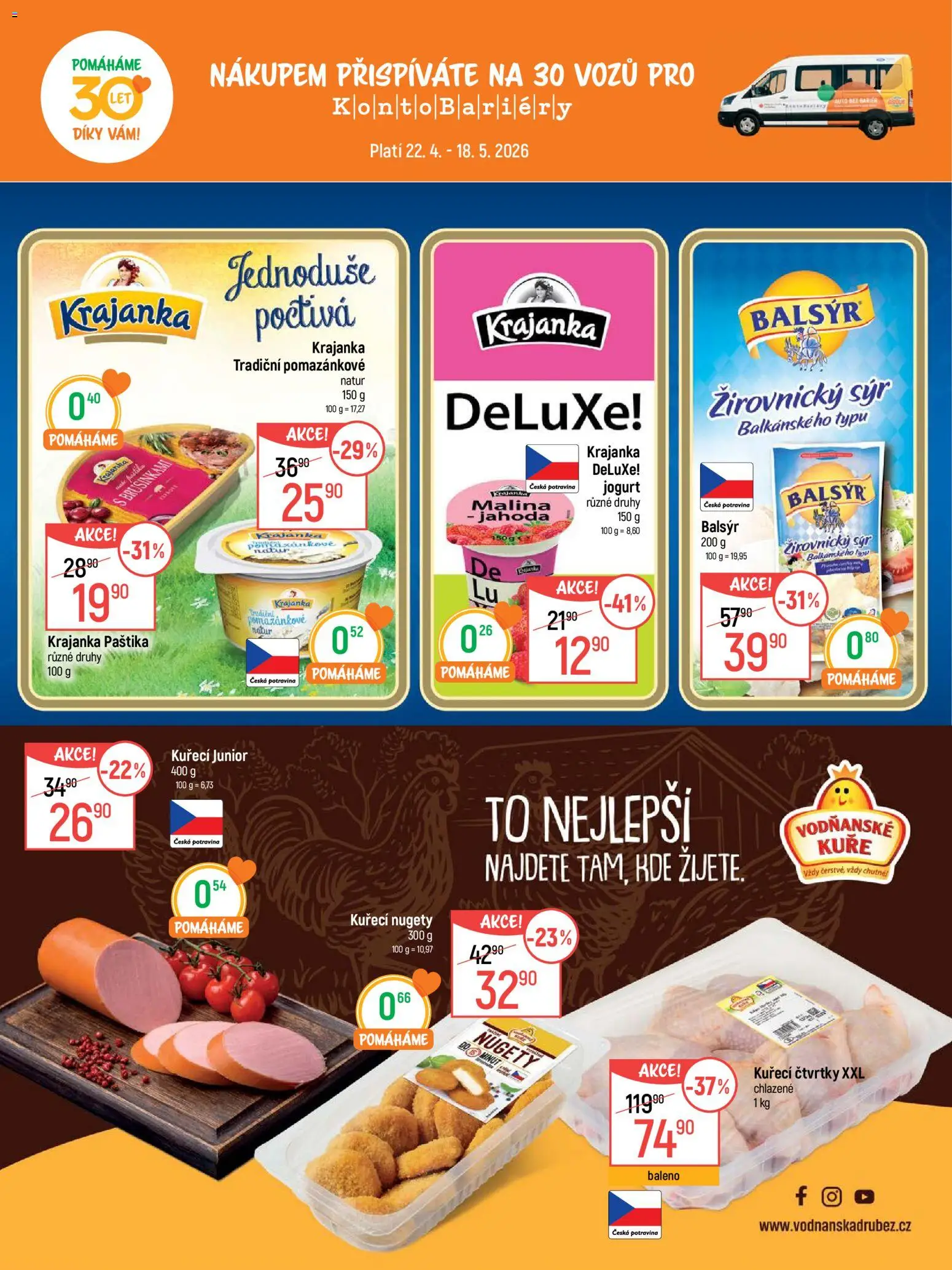 Globus leták - Plzeň od 22.04.2026 | Strana: 7 | Produkty: Sýr, Jogurt, Kuřecí čtvrtky, Deluxe