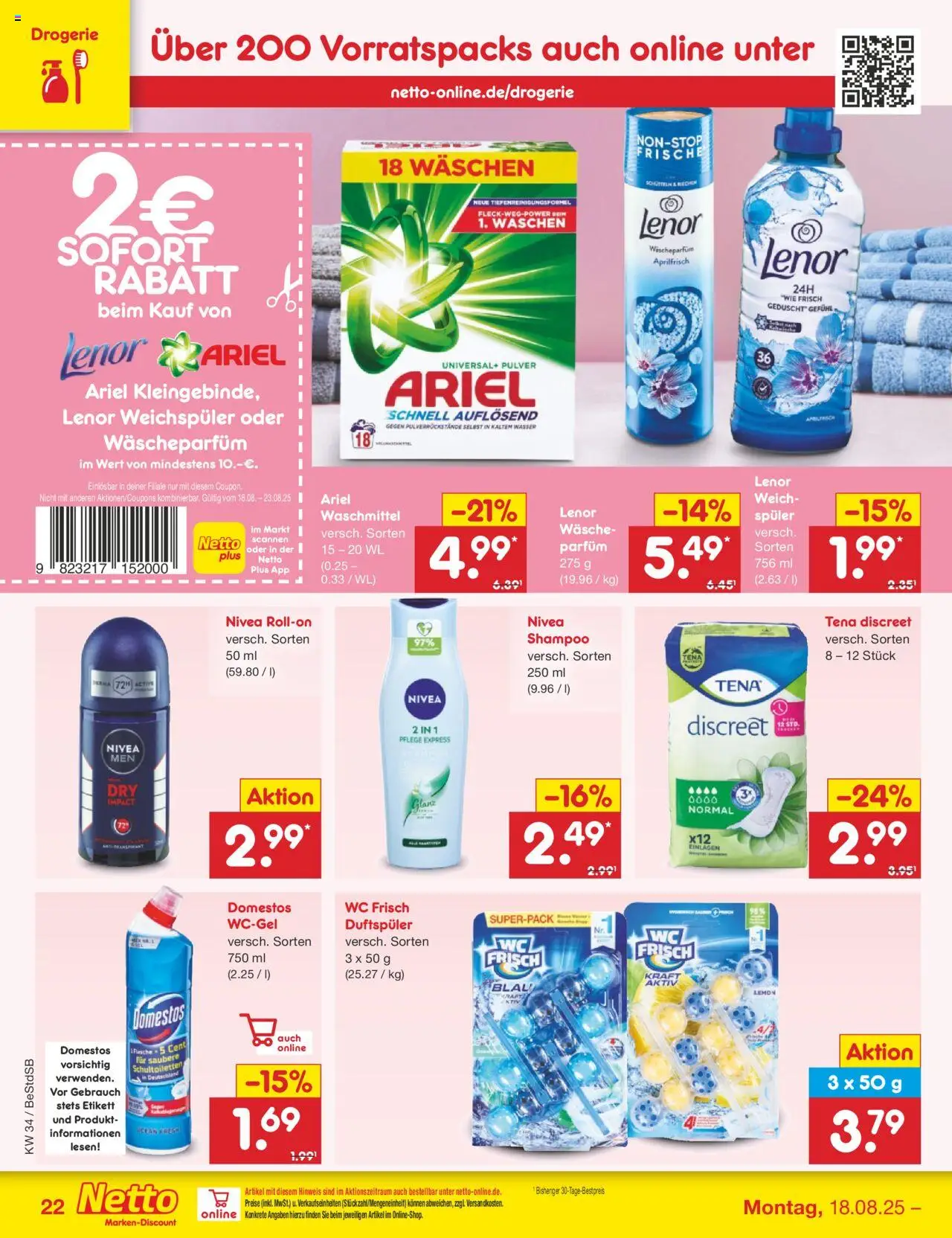 Netto Marken-Discount Prospekt 	 - gültig ab dem 18.08.2025 | Seite: 36 | Produkte: Parfüm, Shampoo, Weichspüler, Wc frisch