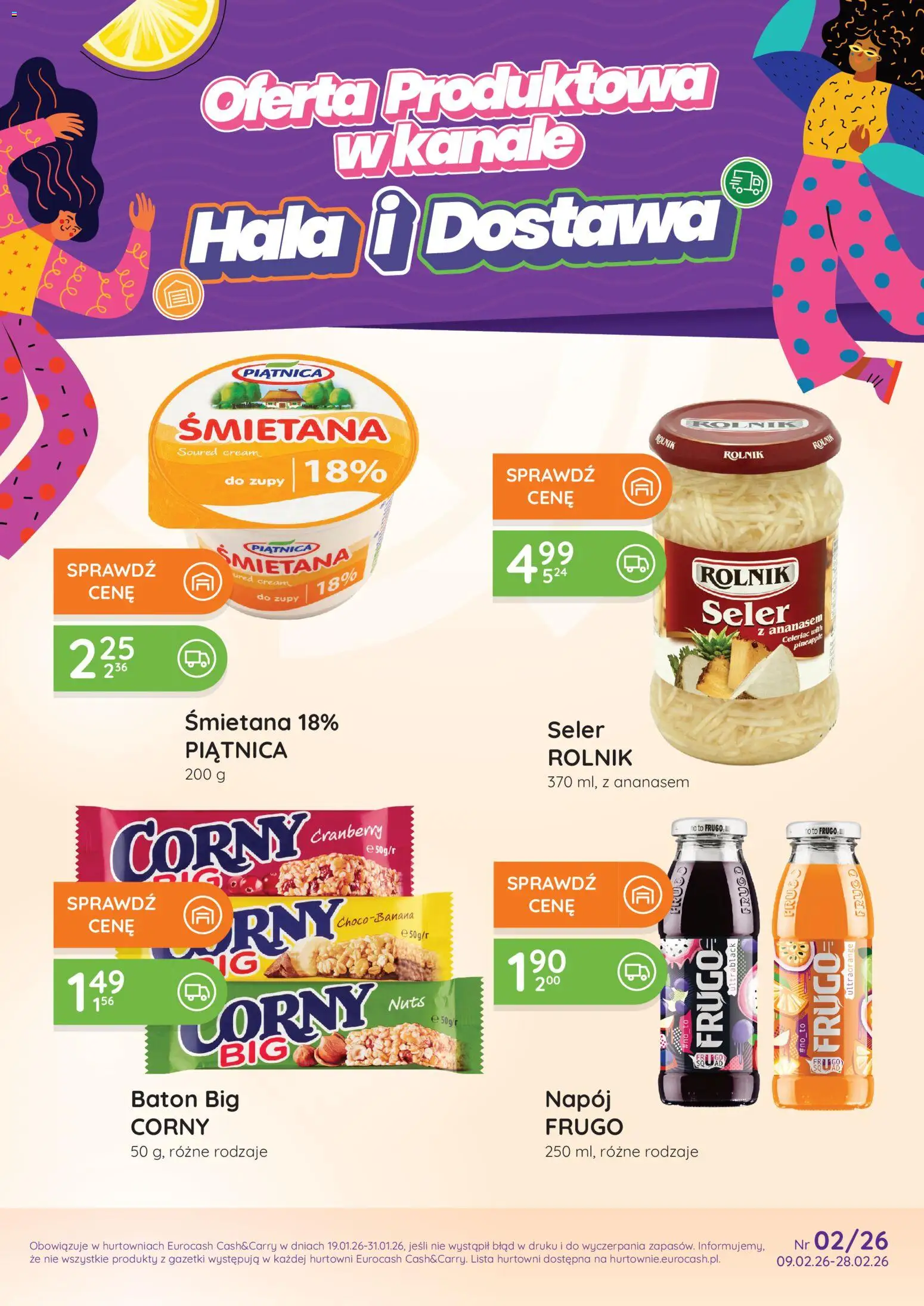 Eurocash Gazetka - Oferta Handlowa od 09.02.2026 | Strona: 1 | Produkty: Baton, Śmietana