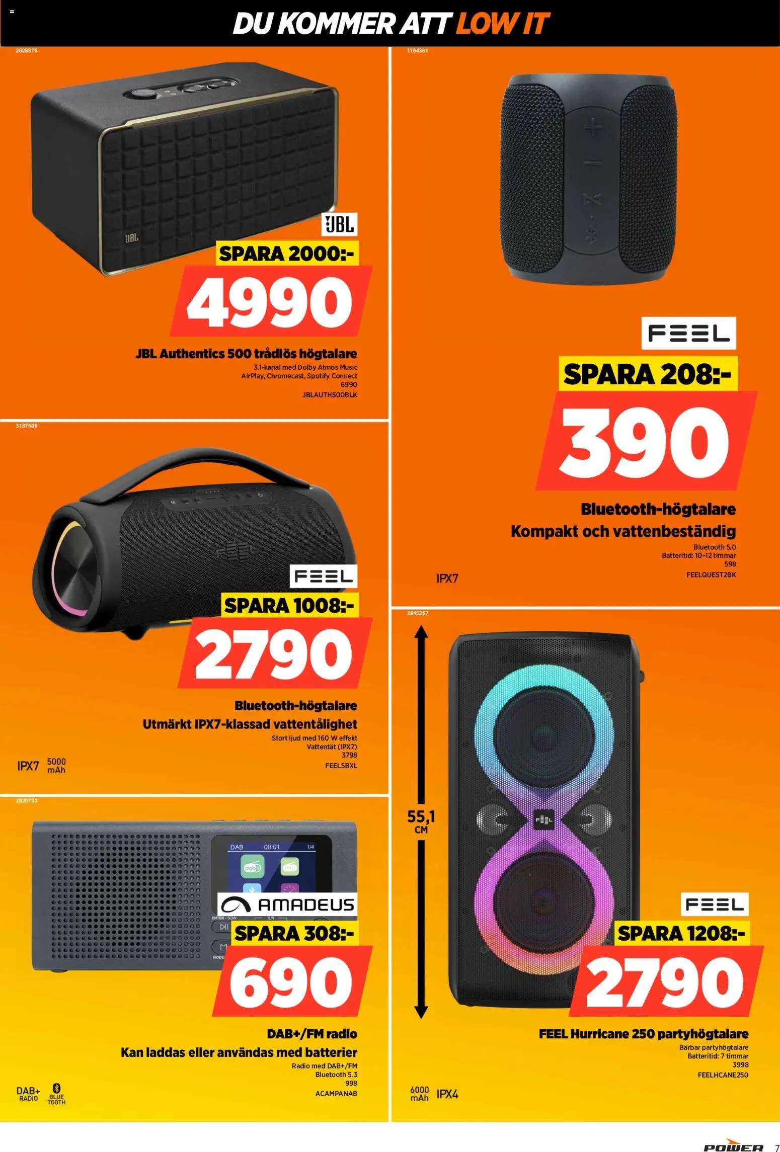 Power reklamblad aktuell från 27.04.2026 | Sida: 7 | Produkter: Batterier, Radio, Högtalare