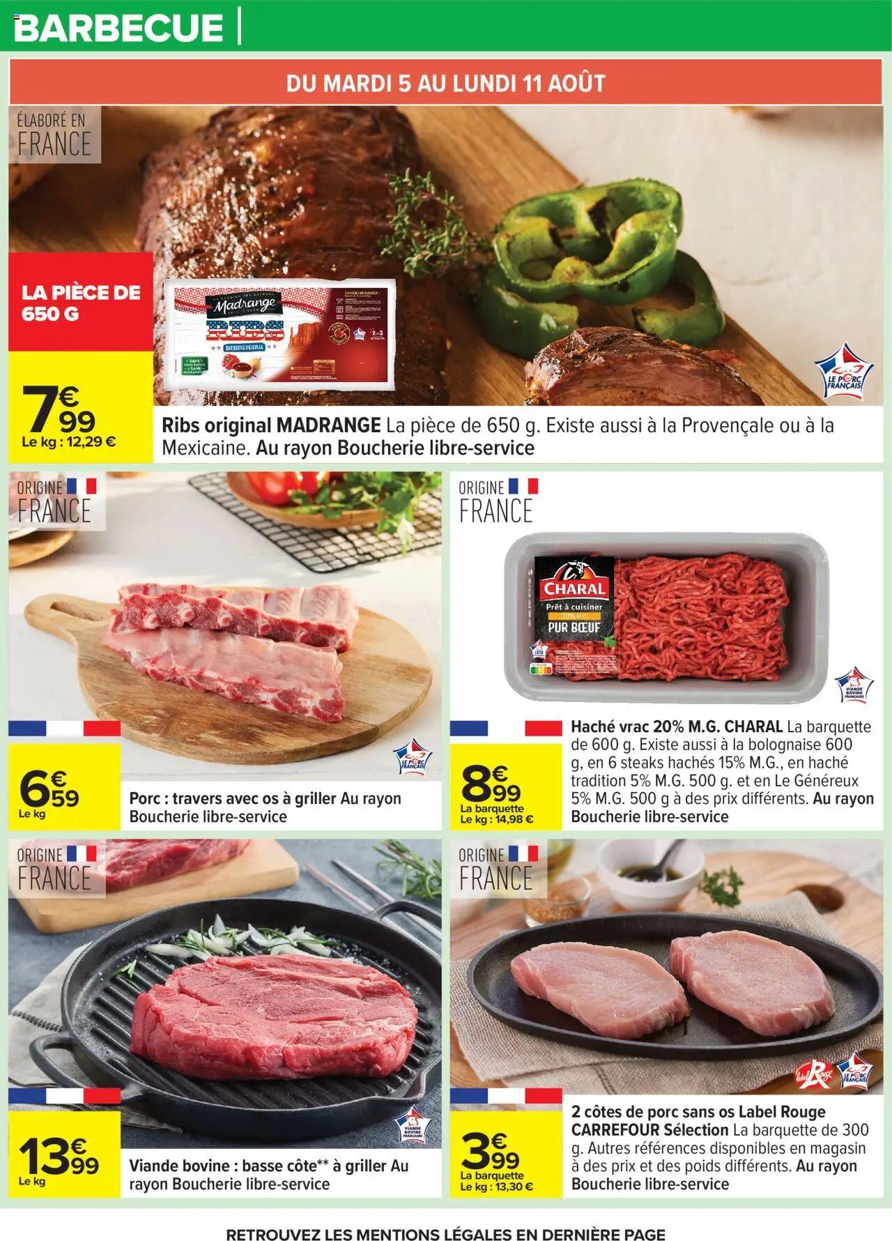  | Page: 9 | Produits: Barbecue, Viande, Porc, Basse côte